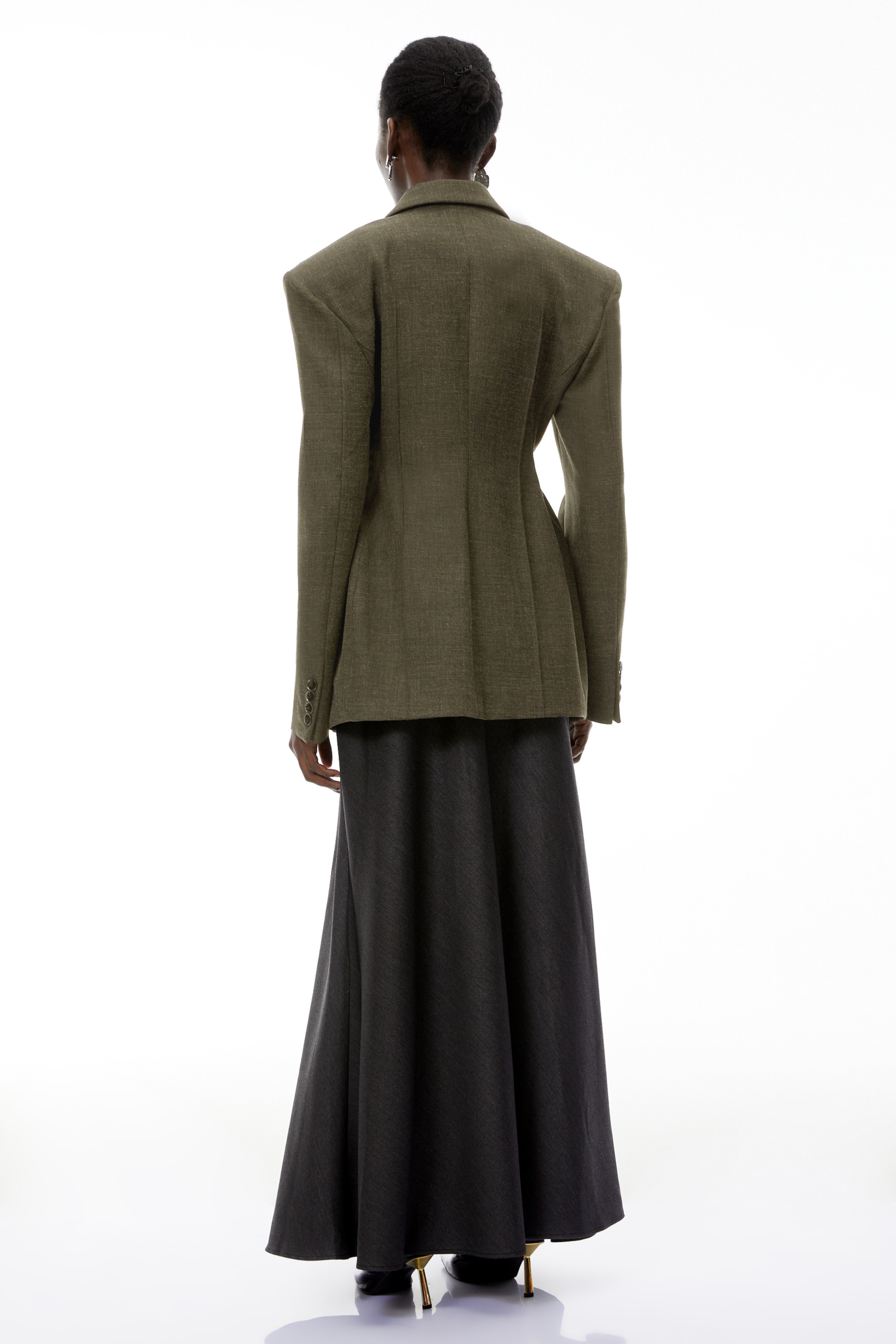 Caspian Green Asymmetrical Oversize Blazer