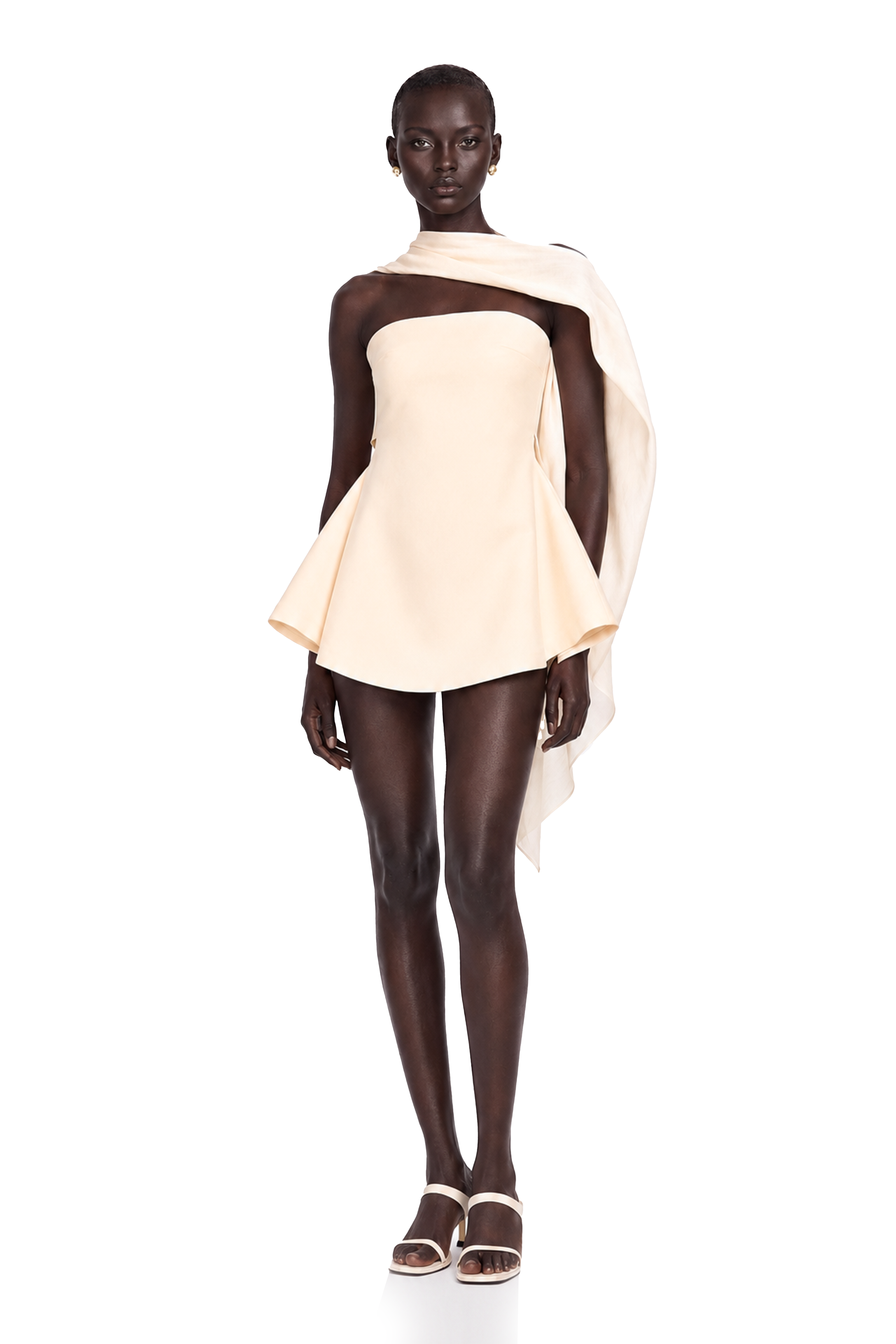 Danaé ribbon-design flared mini dress