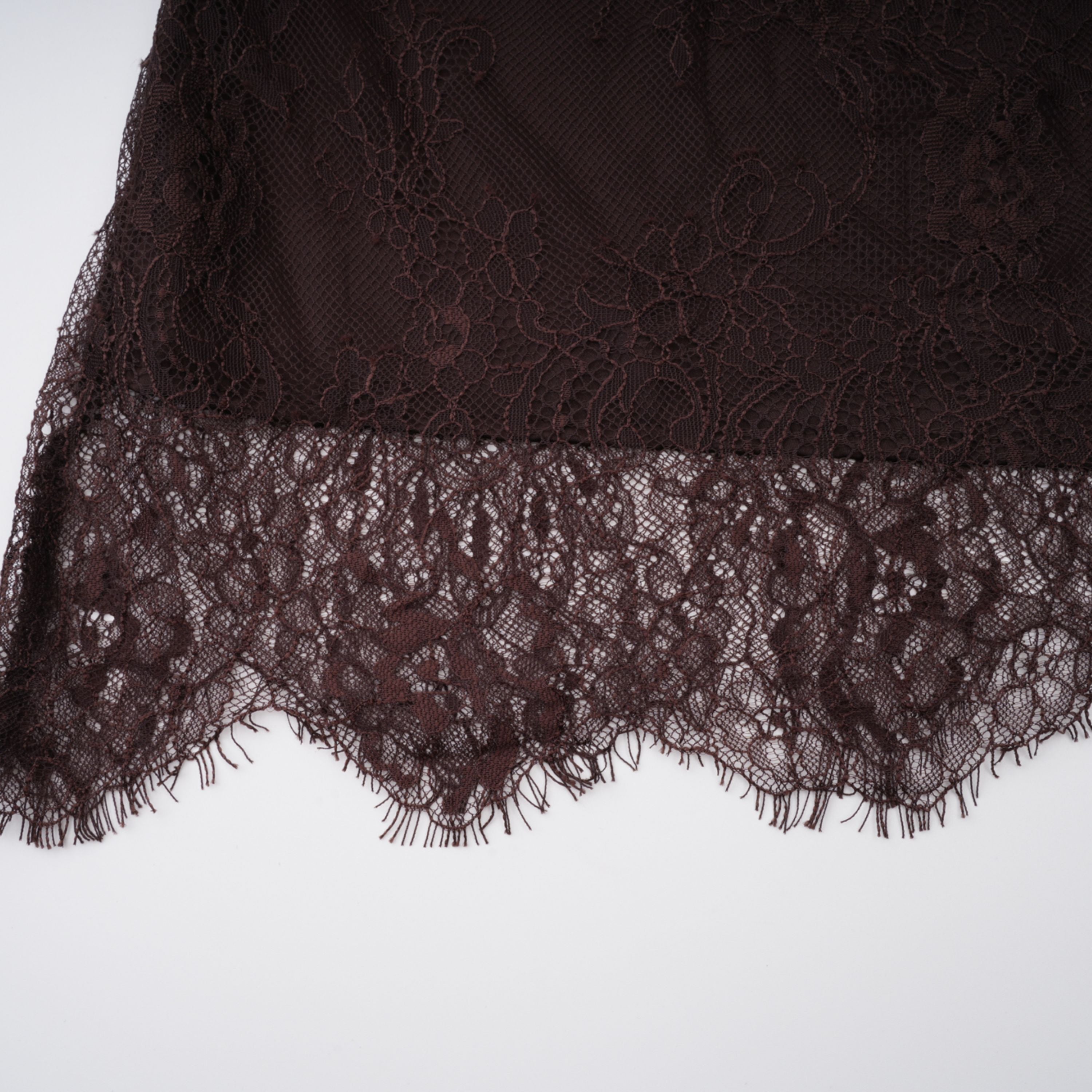 Christa Brown Floral Lace Maxi Dress with Cape (Final Sale-US Only)