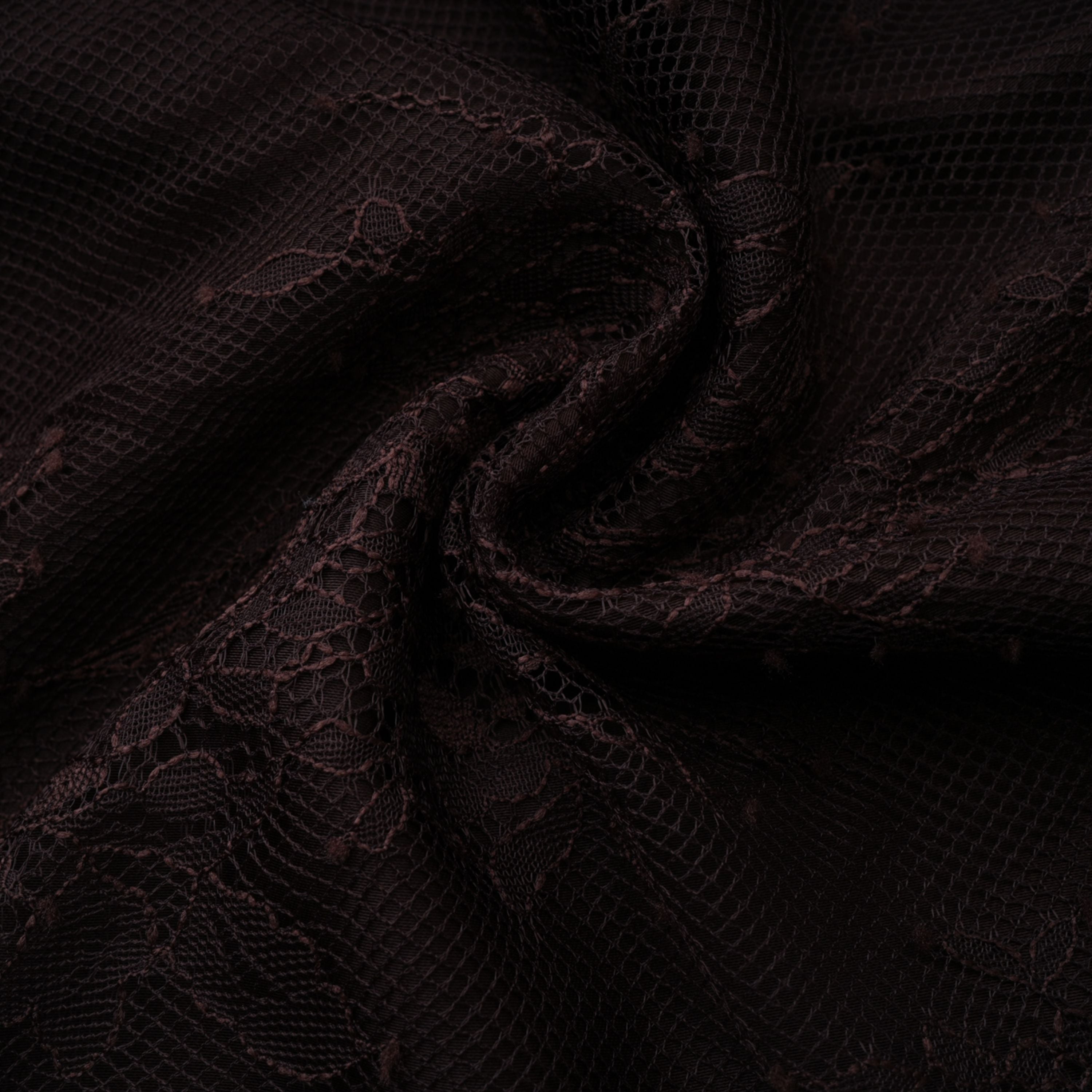 Christa Brown Floral Lace Maxi Dress with Cape (Final Sale-US Only)