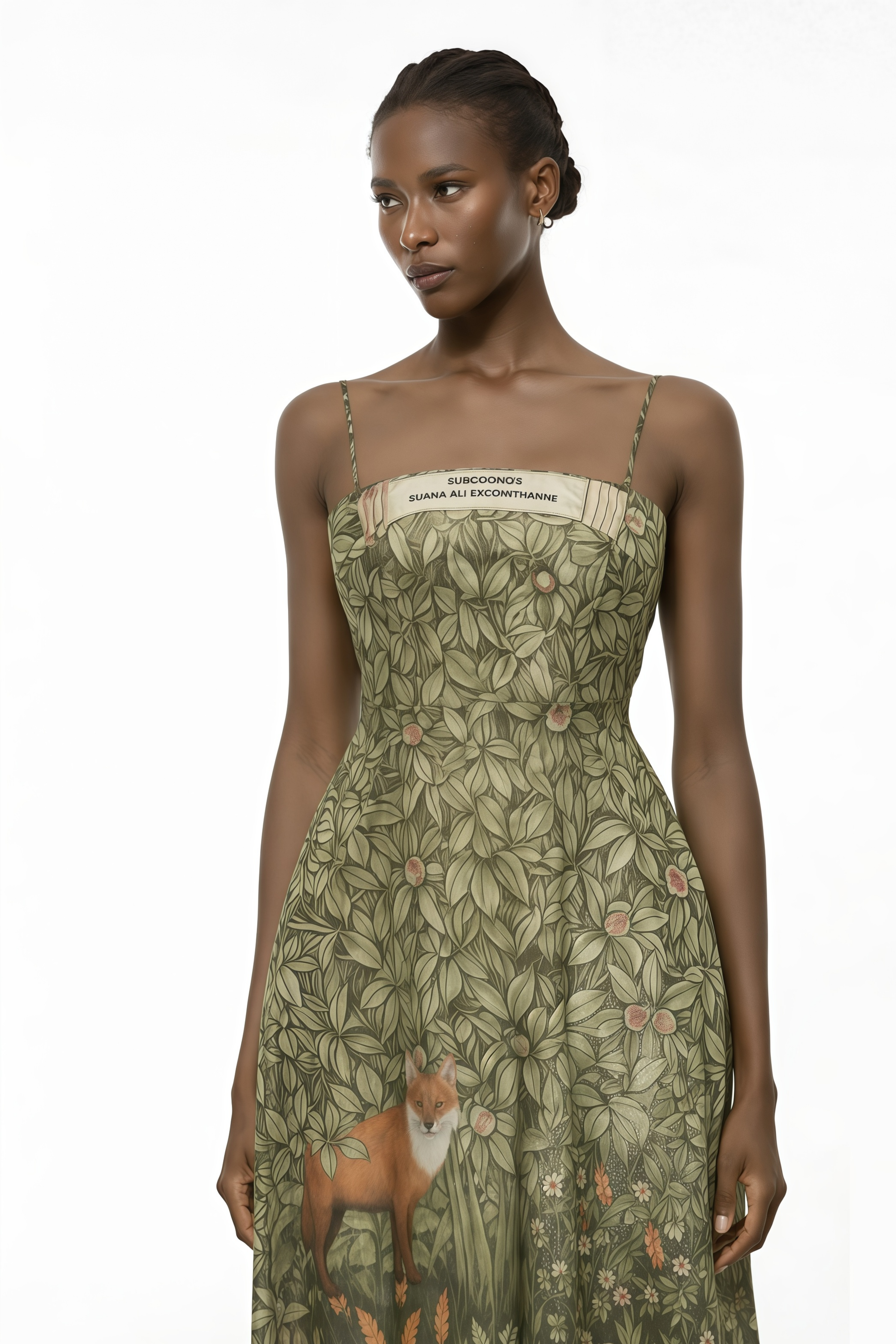 Claudia Green Jungle Print Midi Dress