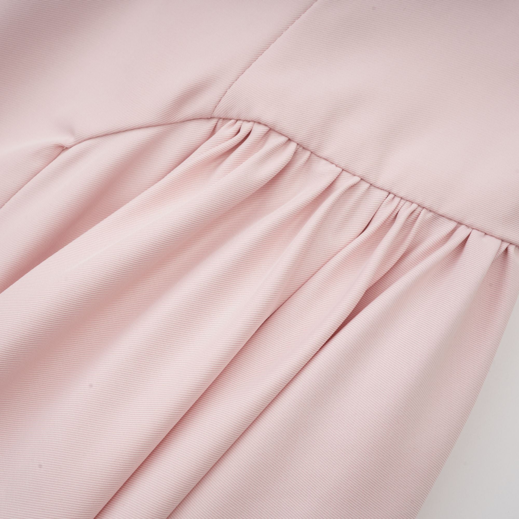 Soleil – Rosa plissiertes Korsett-Midikleid