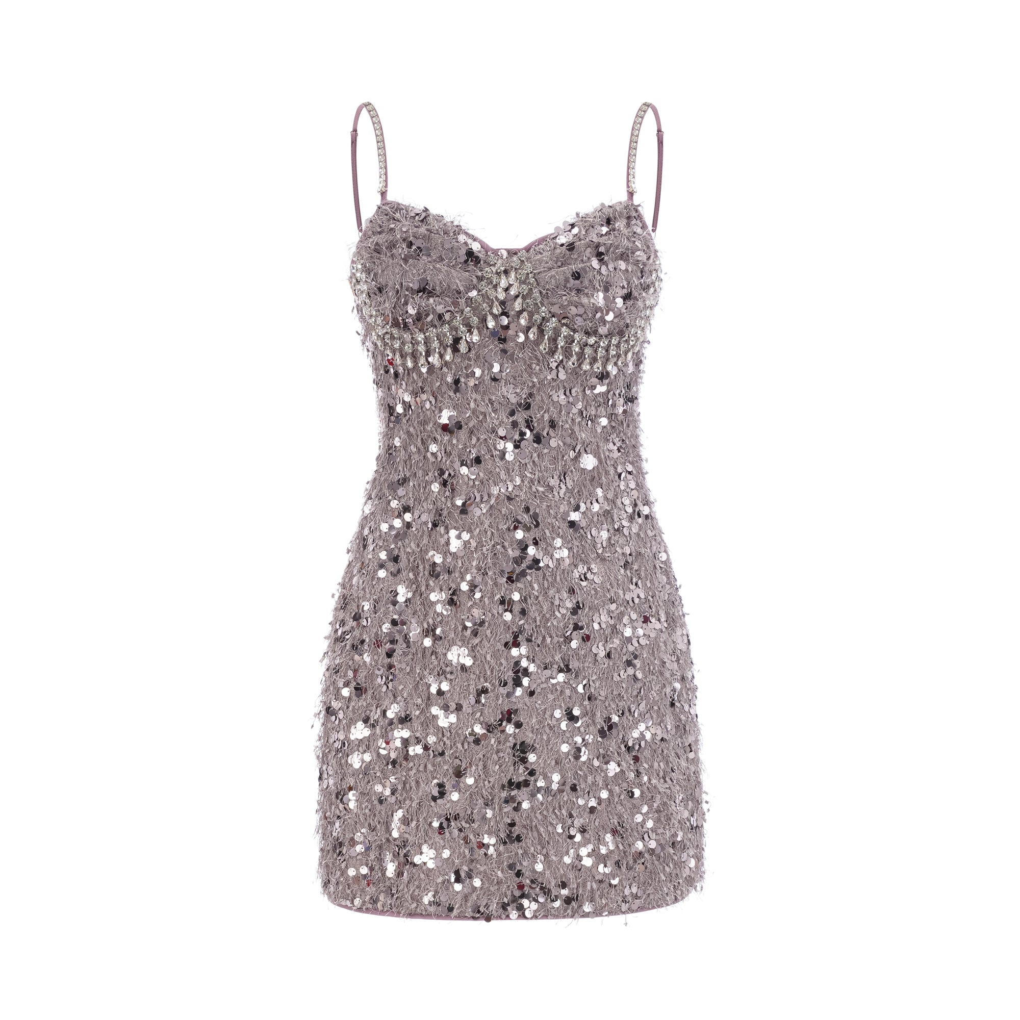 Lucena purple embellished mini dress