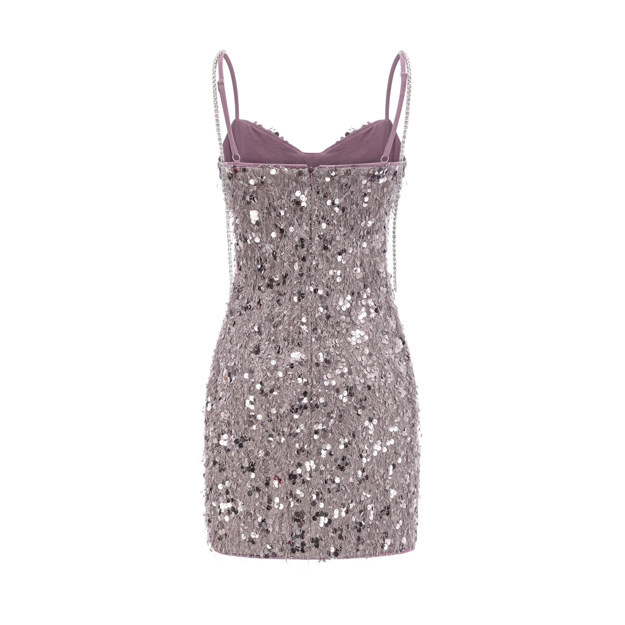 Lucena purple embellished mini dress