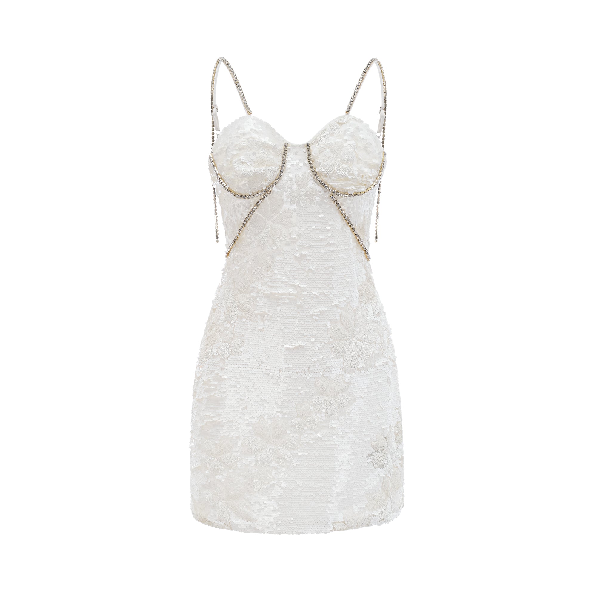 Amia embellished bustier mini dress