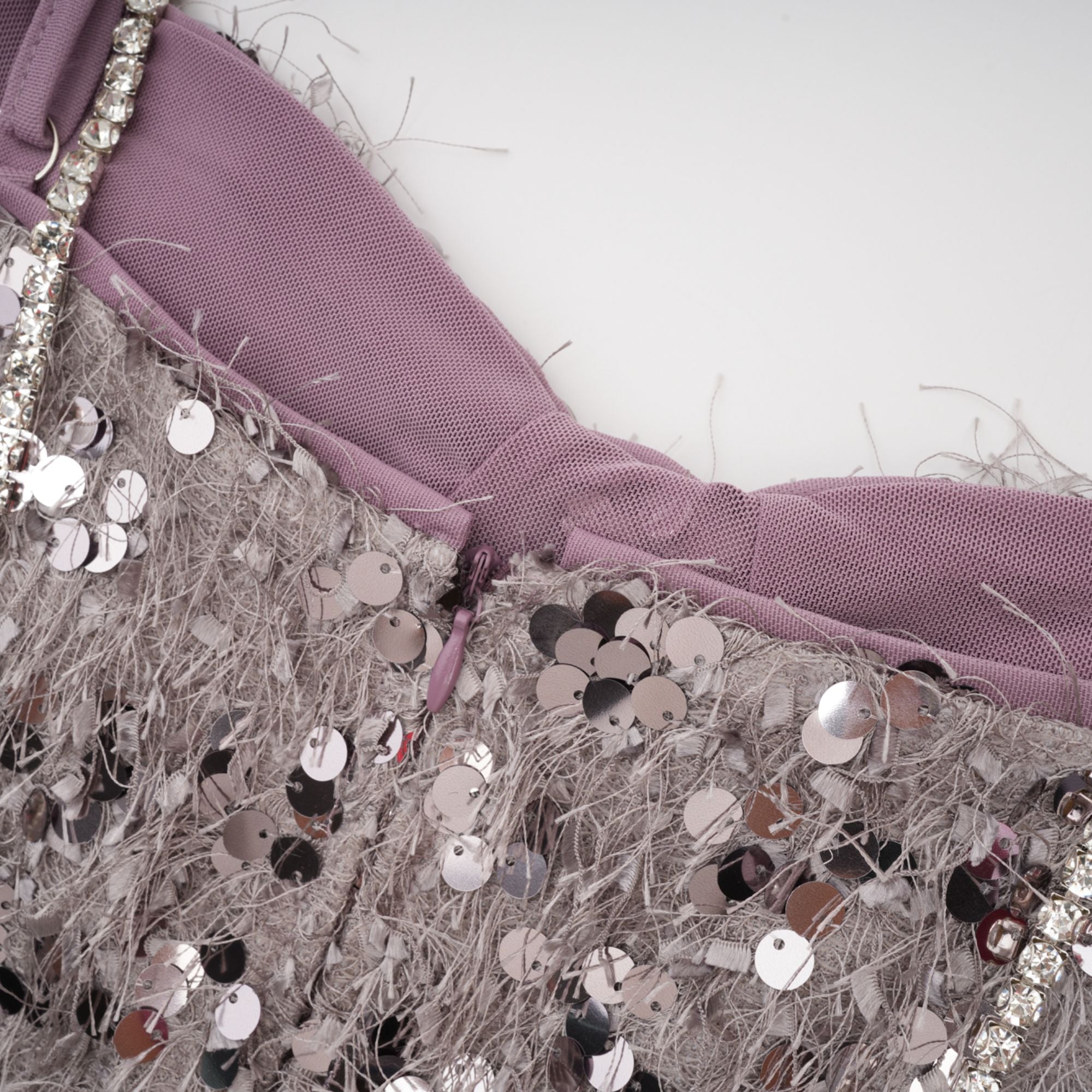 Lucena purple embellished dress