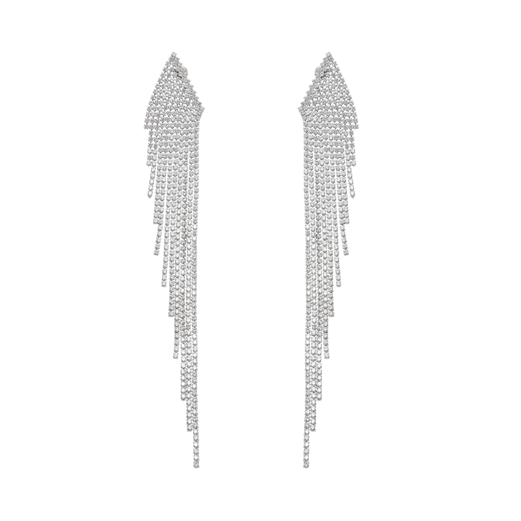 Amaris silver tassel earrings