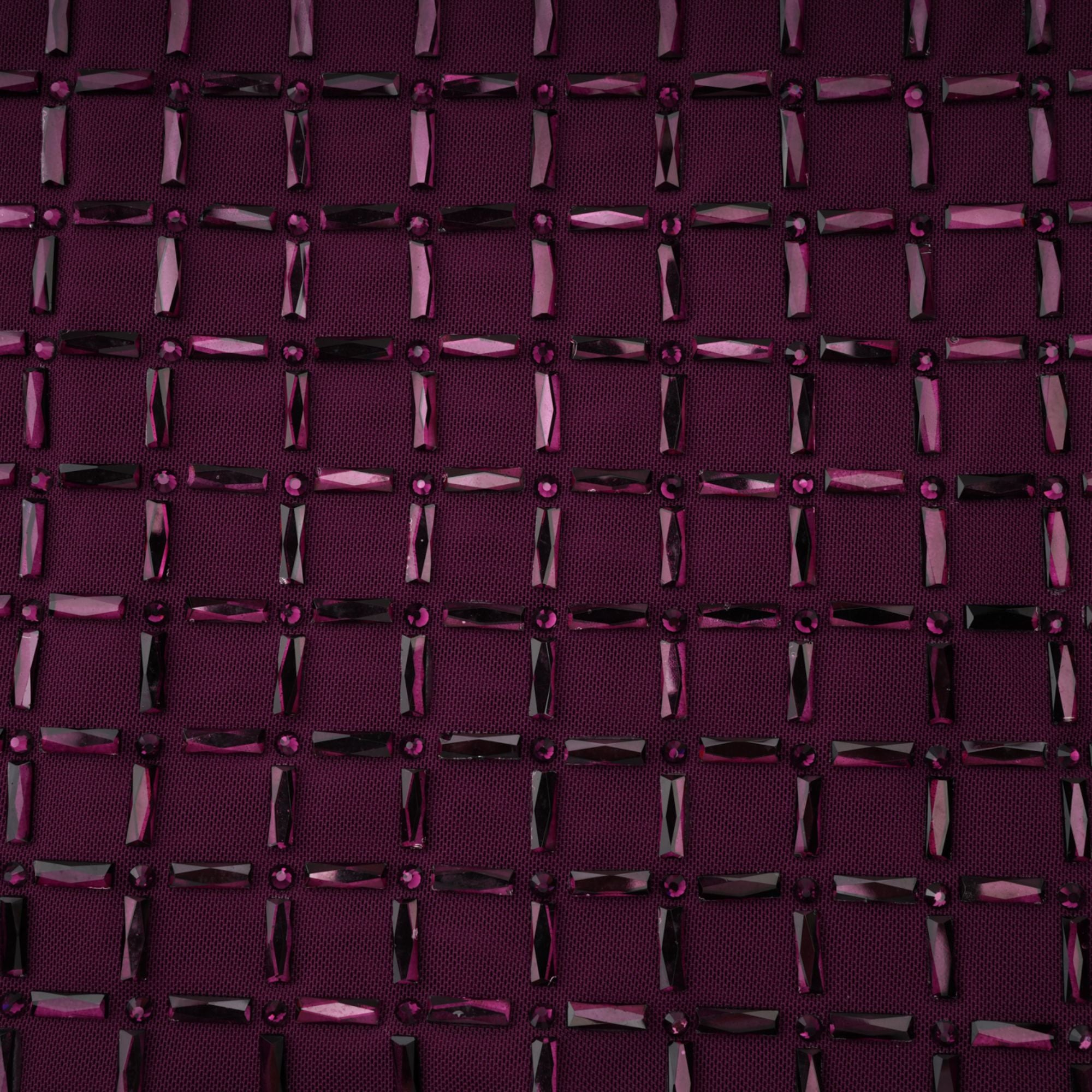 Térébenthine Lila Strass-Mesh-Maxikleid