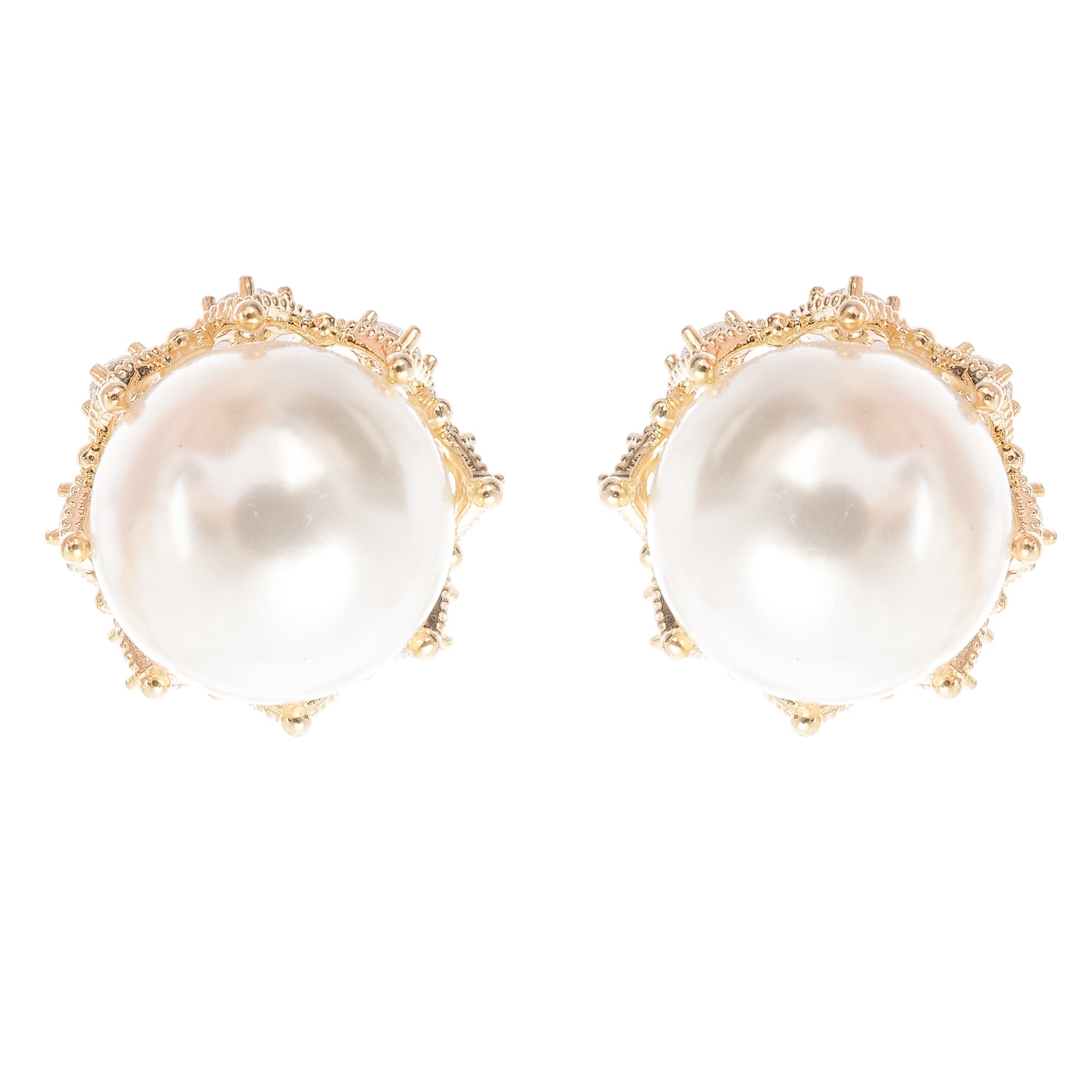 Salome faux-pearl stud earrings