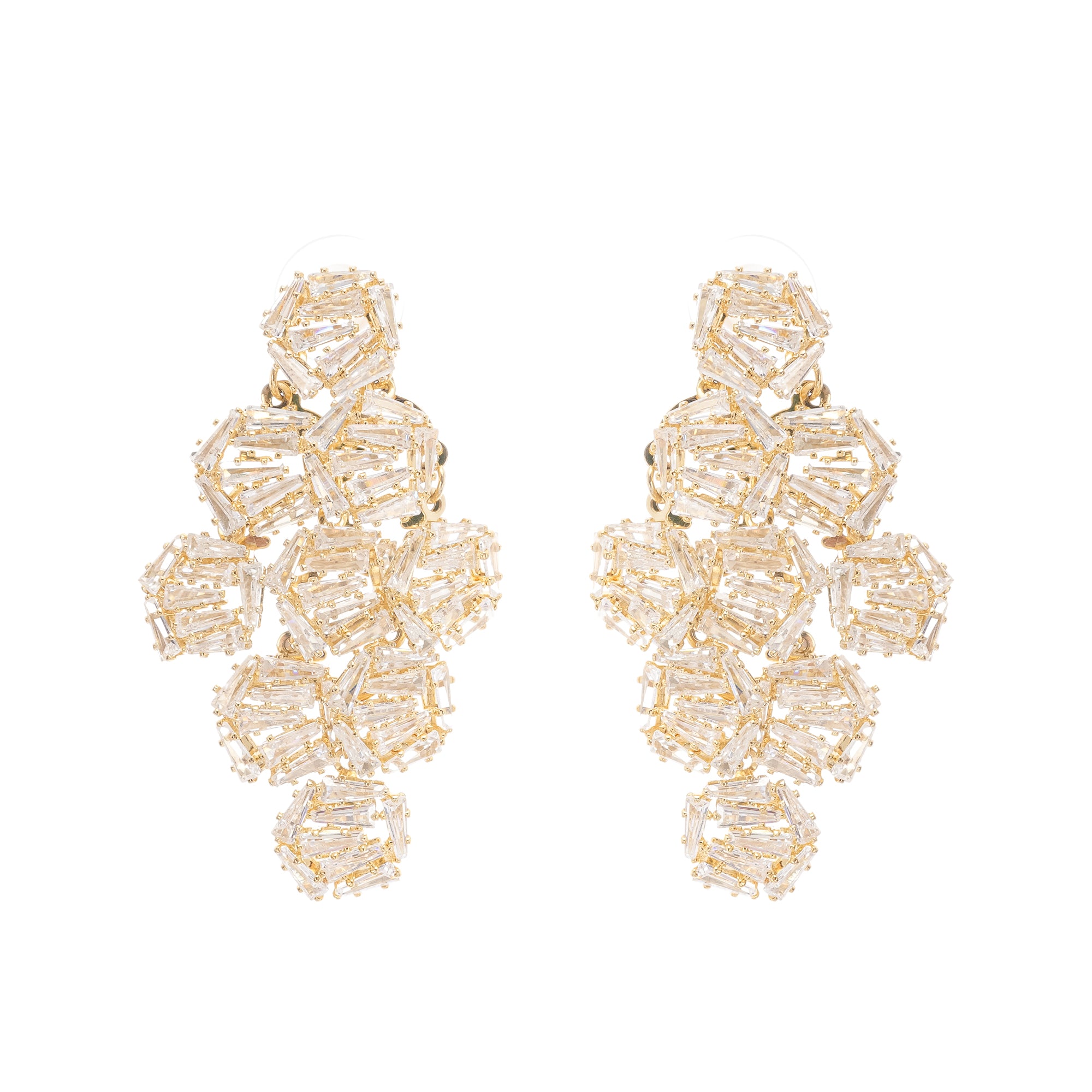 Ariane geometric crystal earrings