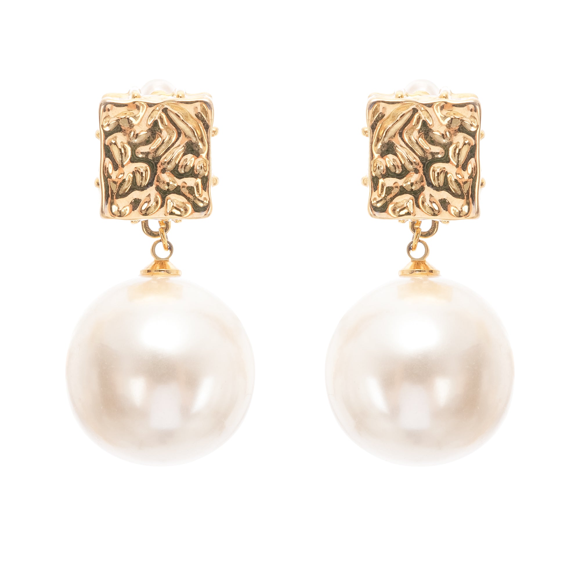 Grace faux-pearl drop earrings