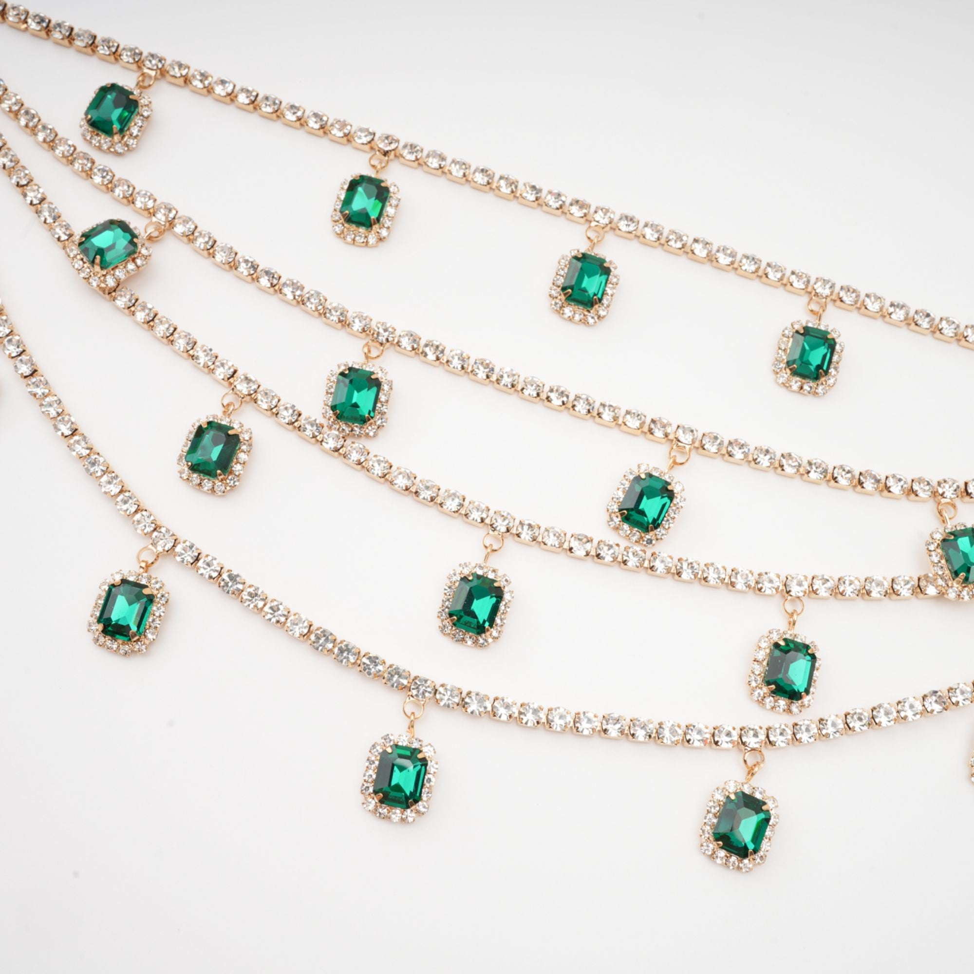 Frederica layered crystal necklace