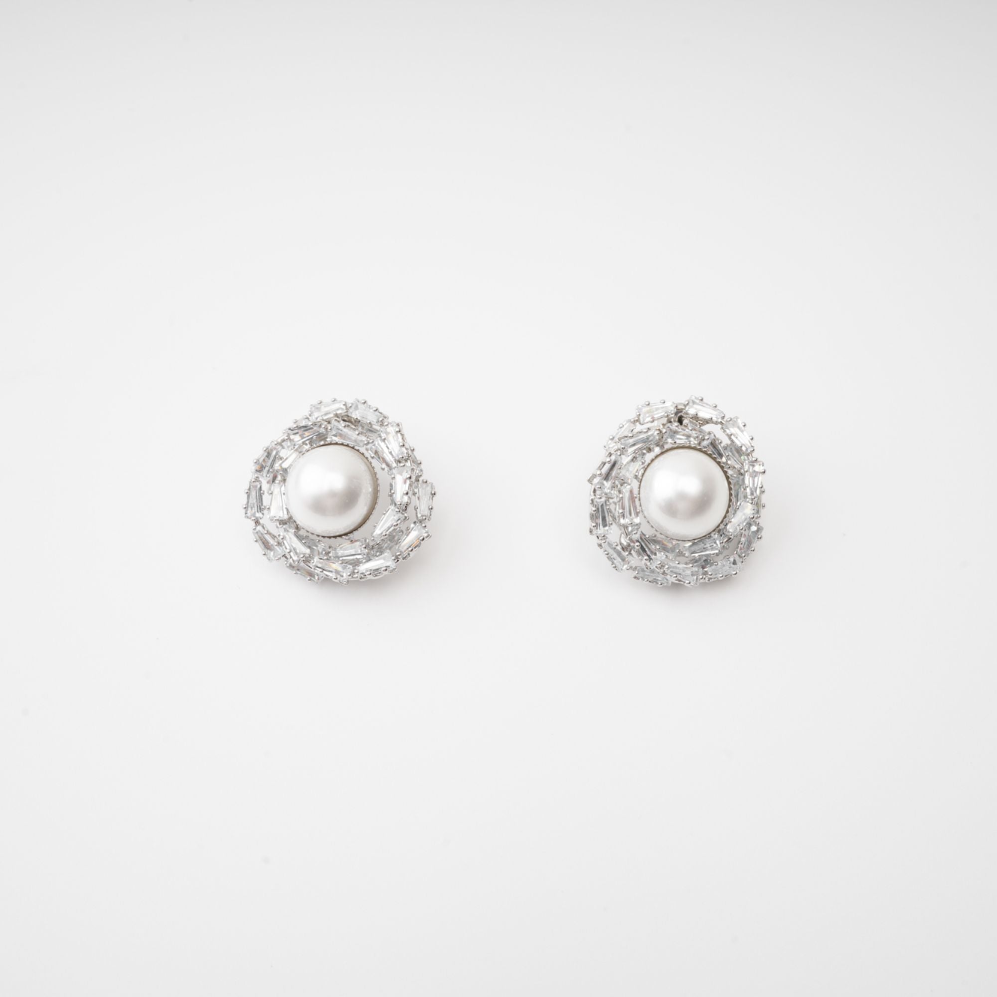 Emmelina crystal-embellished faux-pearl earrings