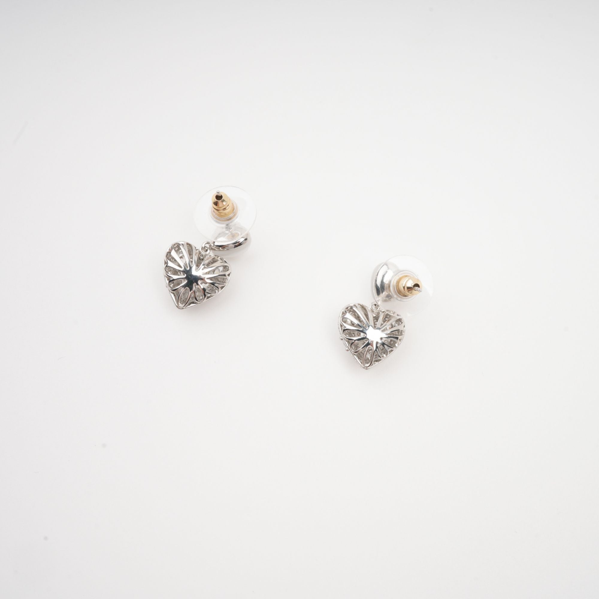 Kévina faux-pearl heart earrings