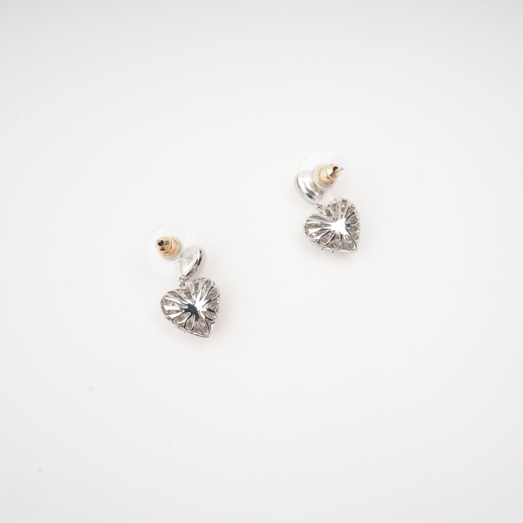 Kévina faux-pearl heart earrings