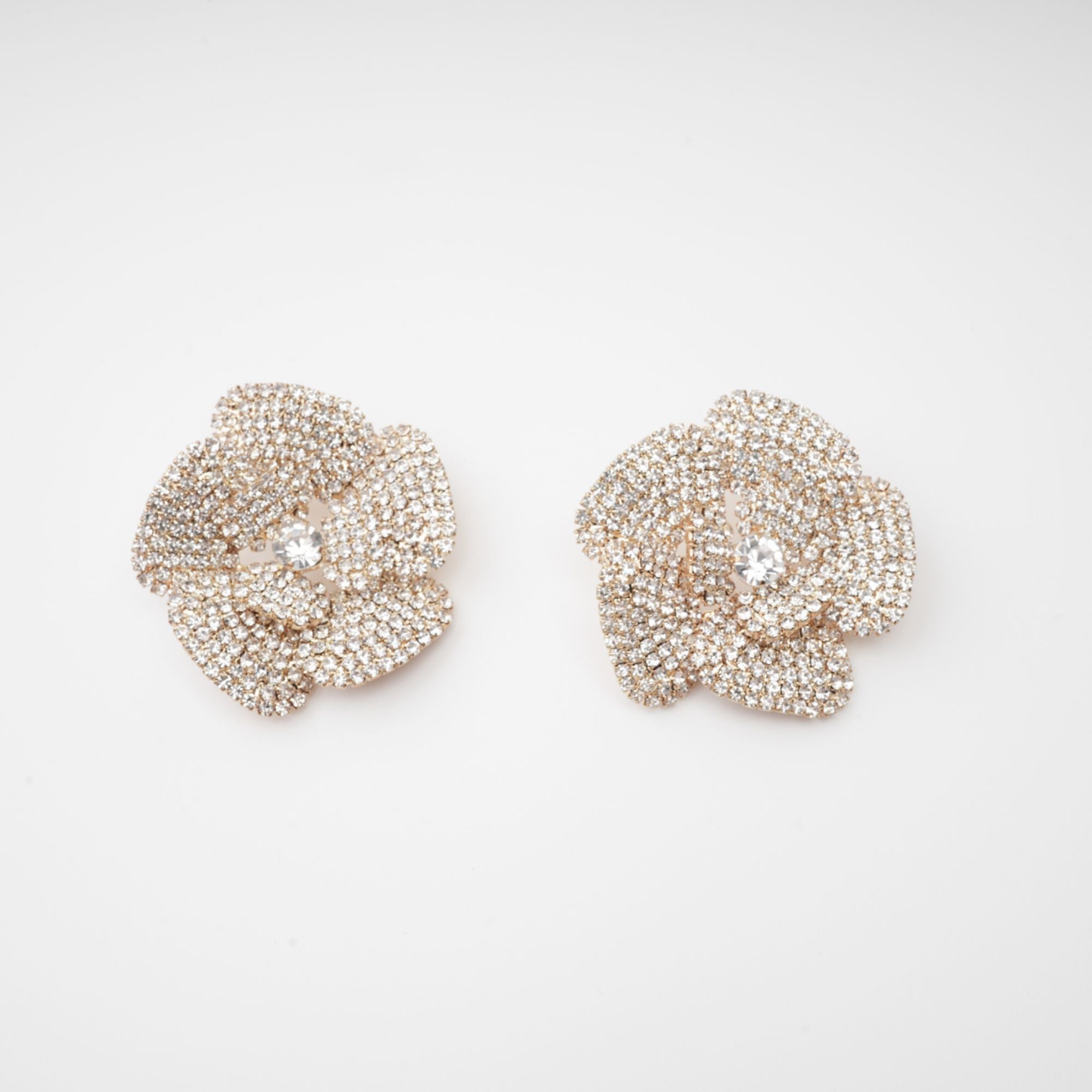 Saira crystal-embellished floral earrings