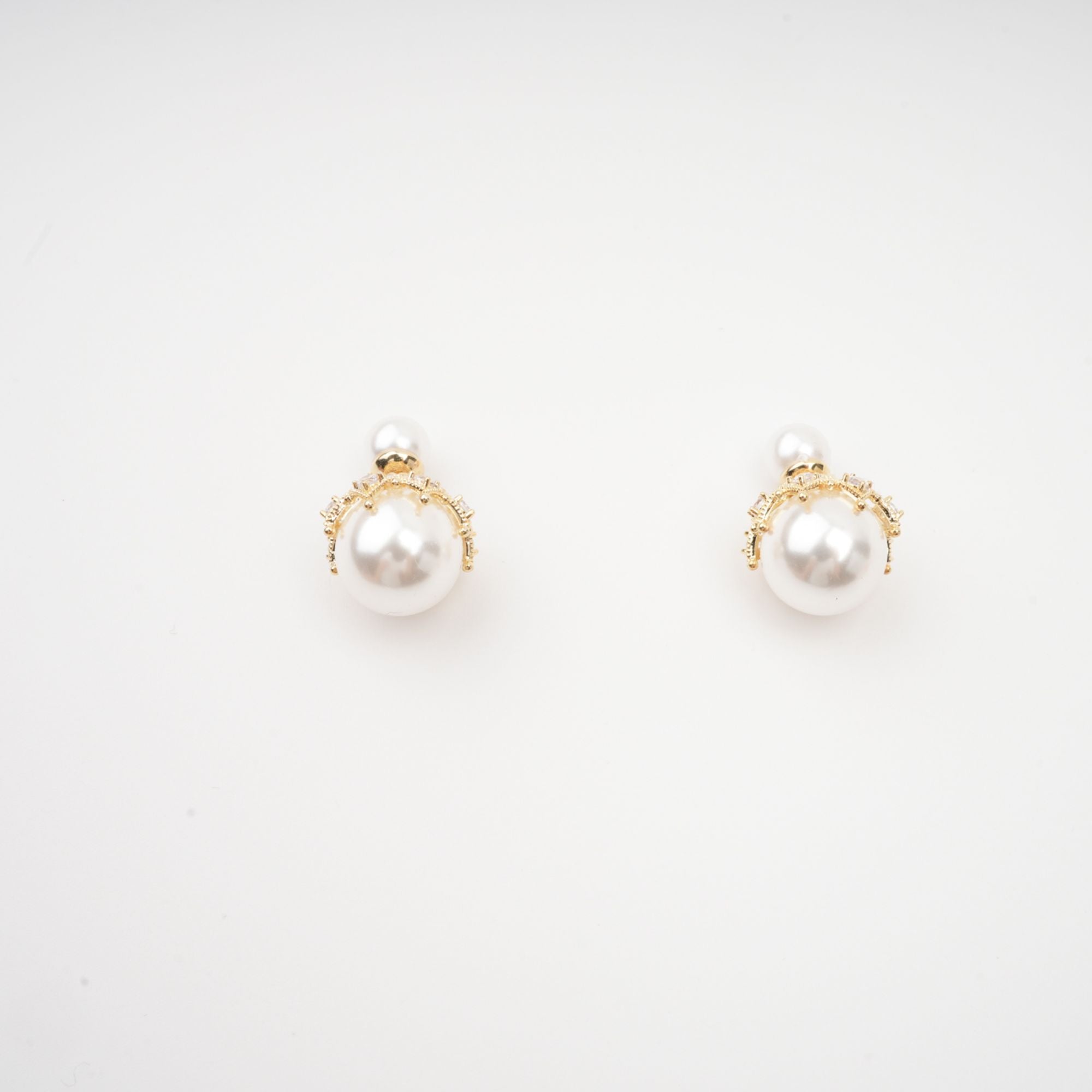 Salome faux-pearl stud earrings