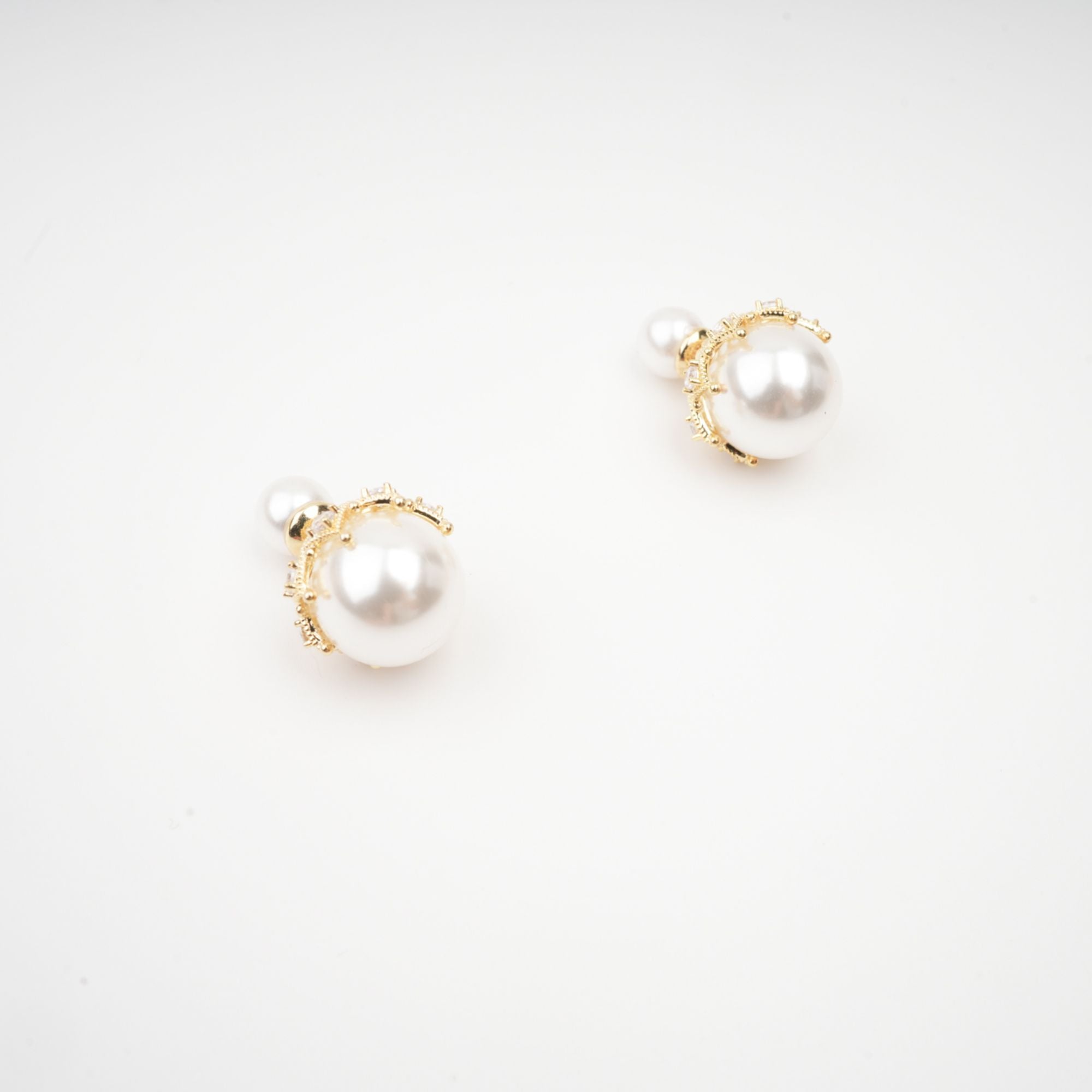 Salome faux-pearl stud earrings