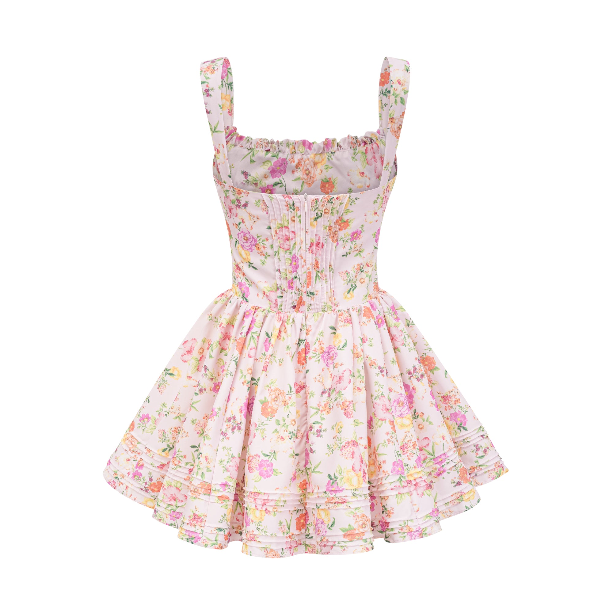 Kara floral-print cotton mini dress