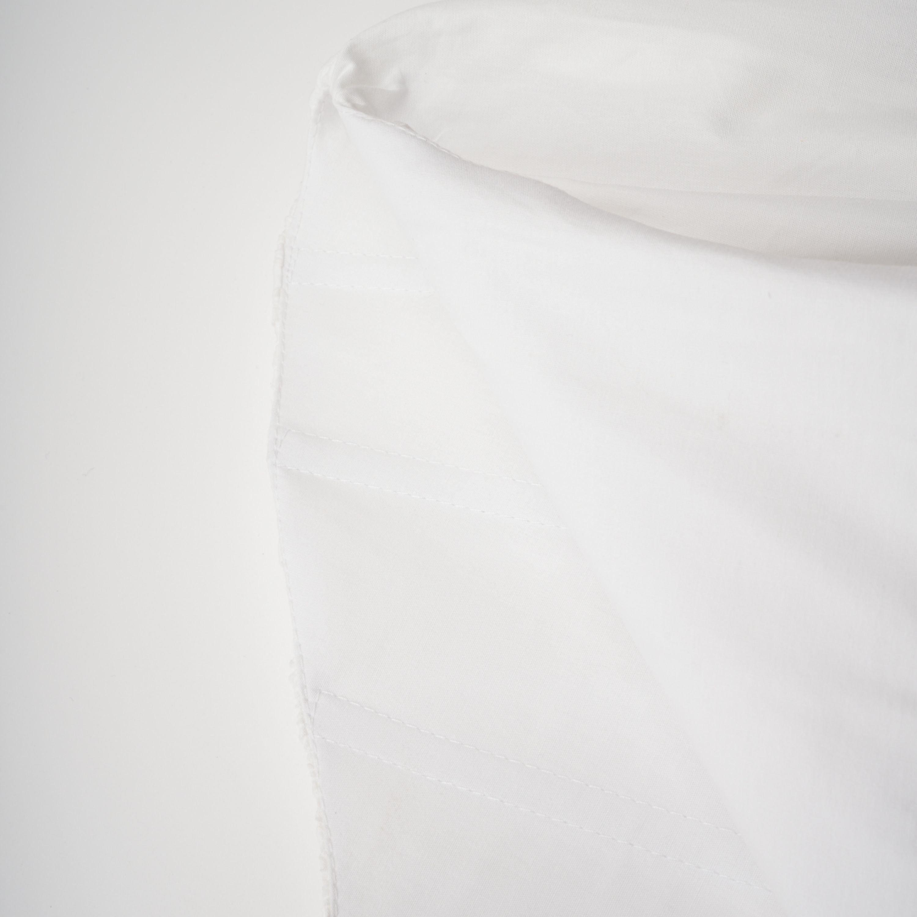 Caterina White Shirred Shirt & Skirt Set