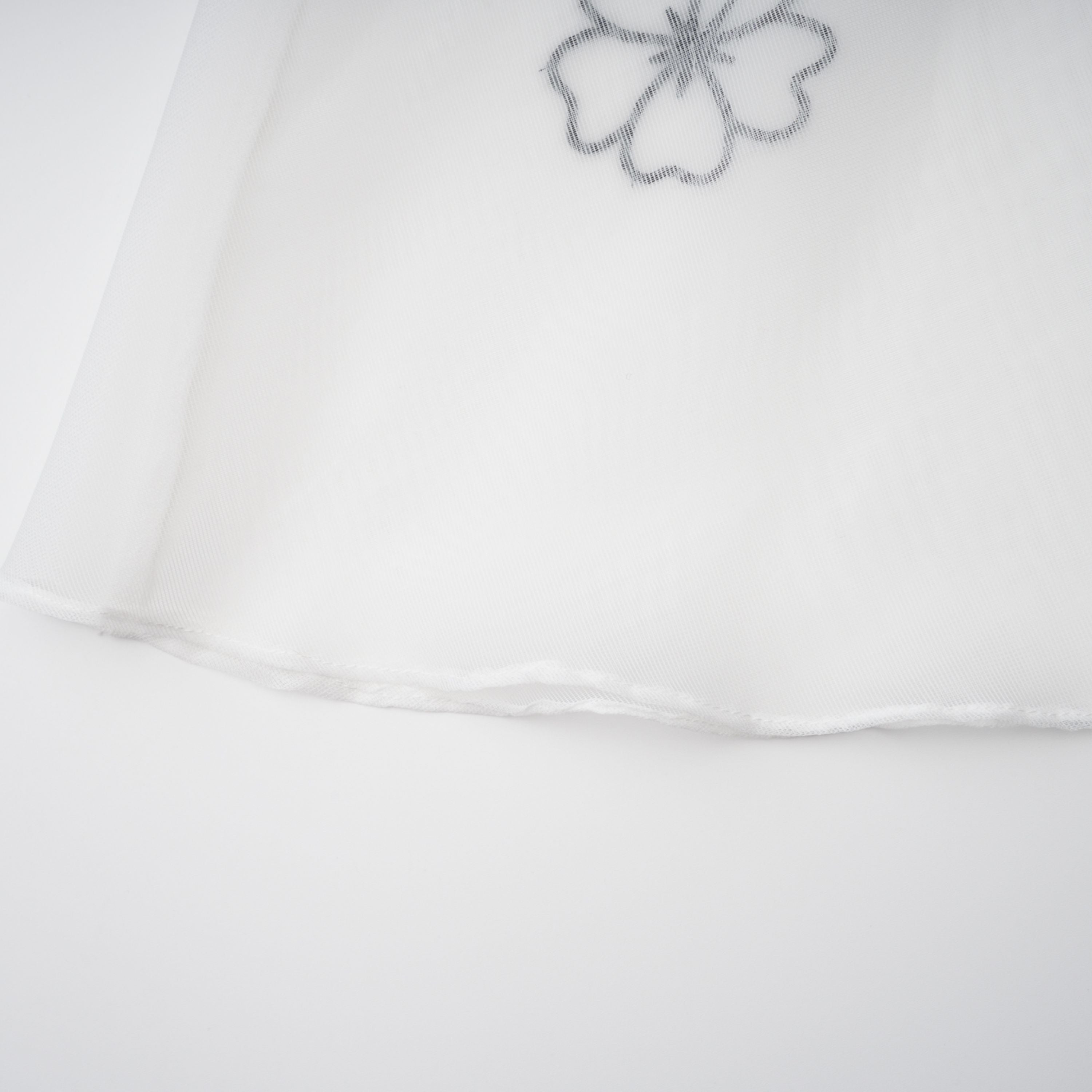 Yaelle White Floral Appliqué Tulle Midi Dress