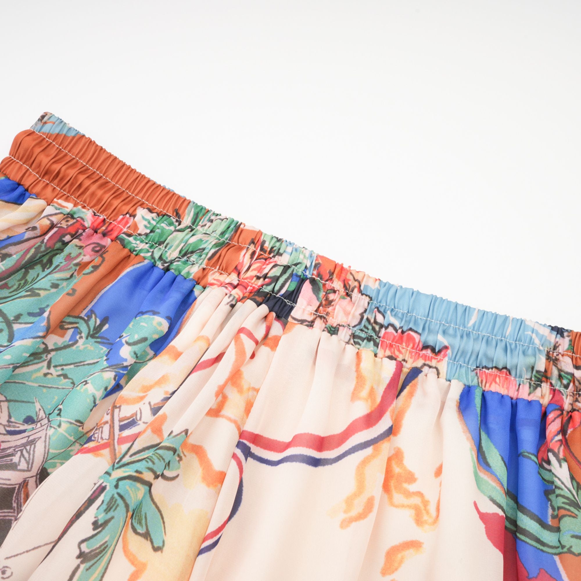 Passendes Set aus Hemd und Shorts mit Terra-Seekarten-Print