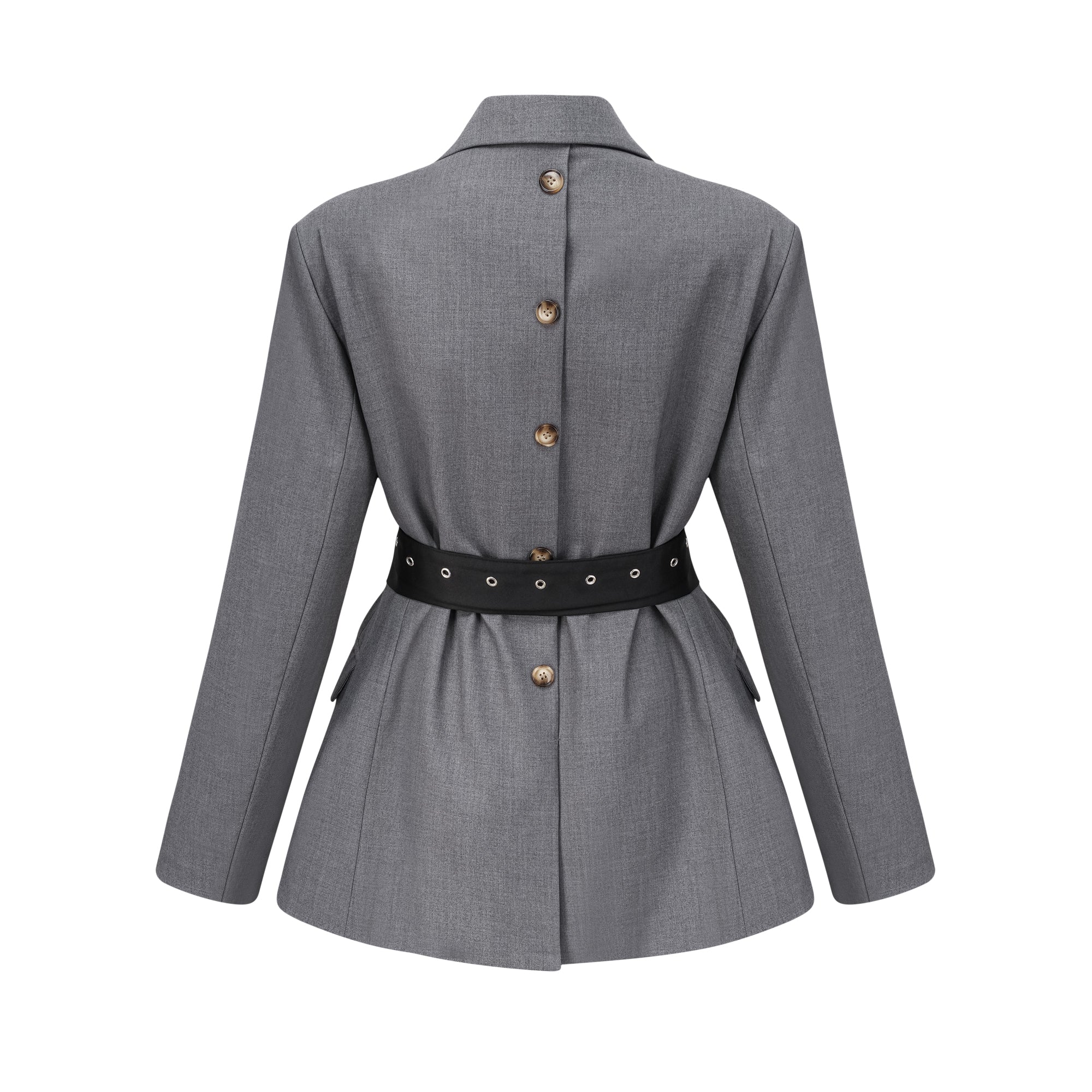 Thérèse belted-waist blazer