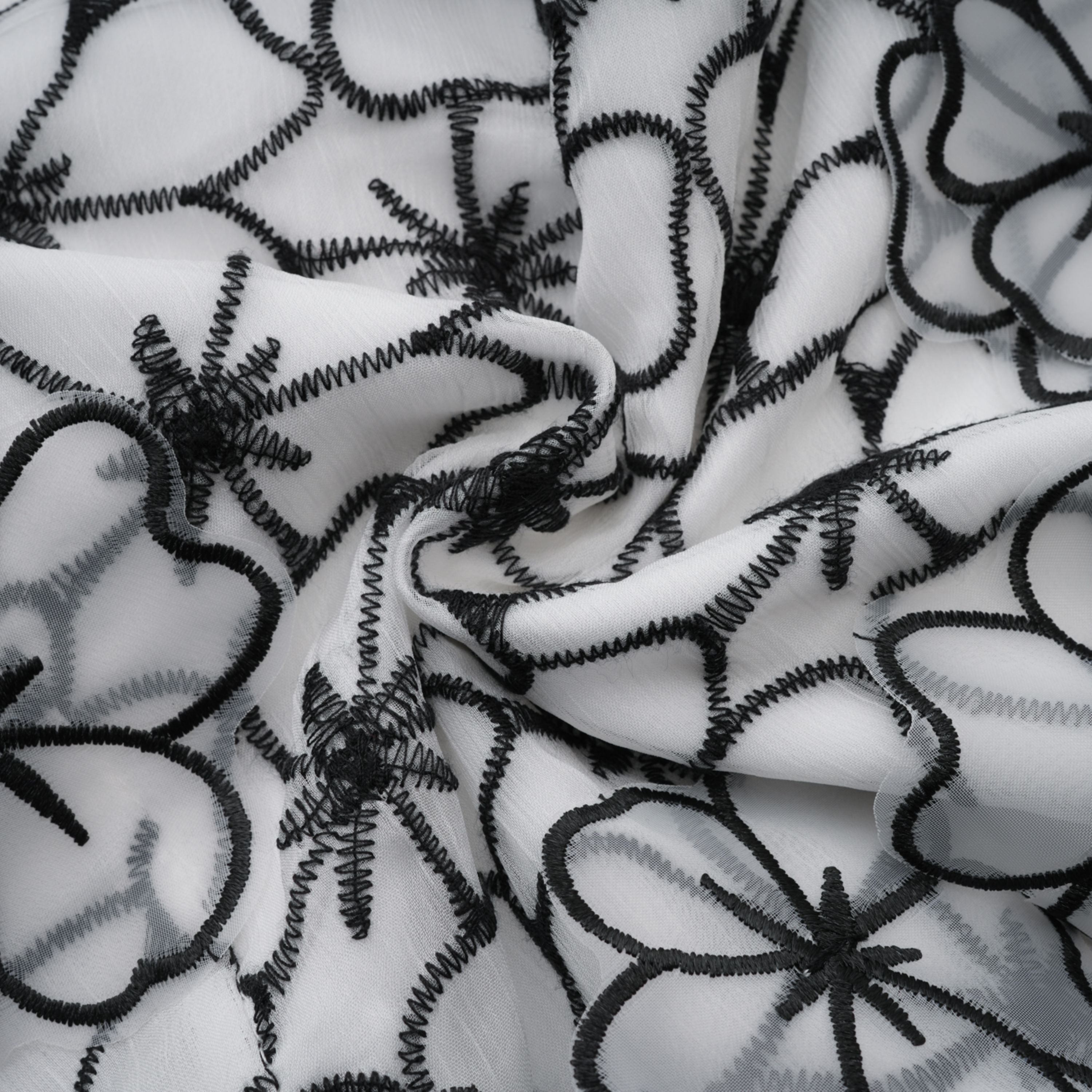 Yaelle White Floral Appliqué Tulle Midi Dress