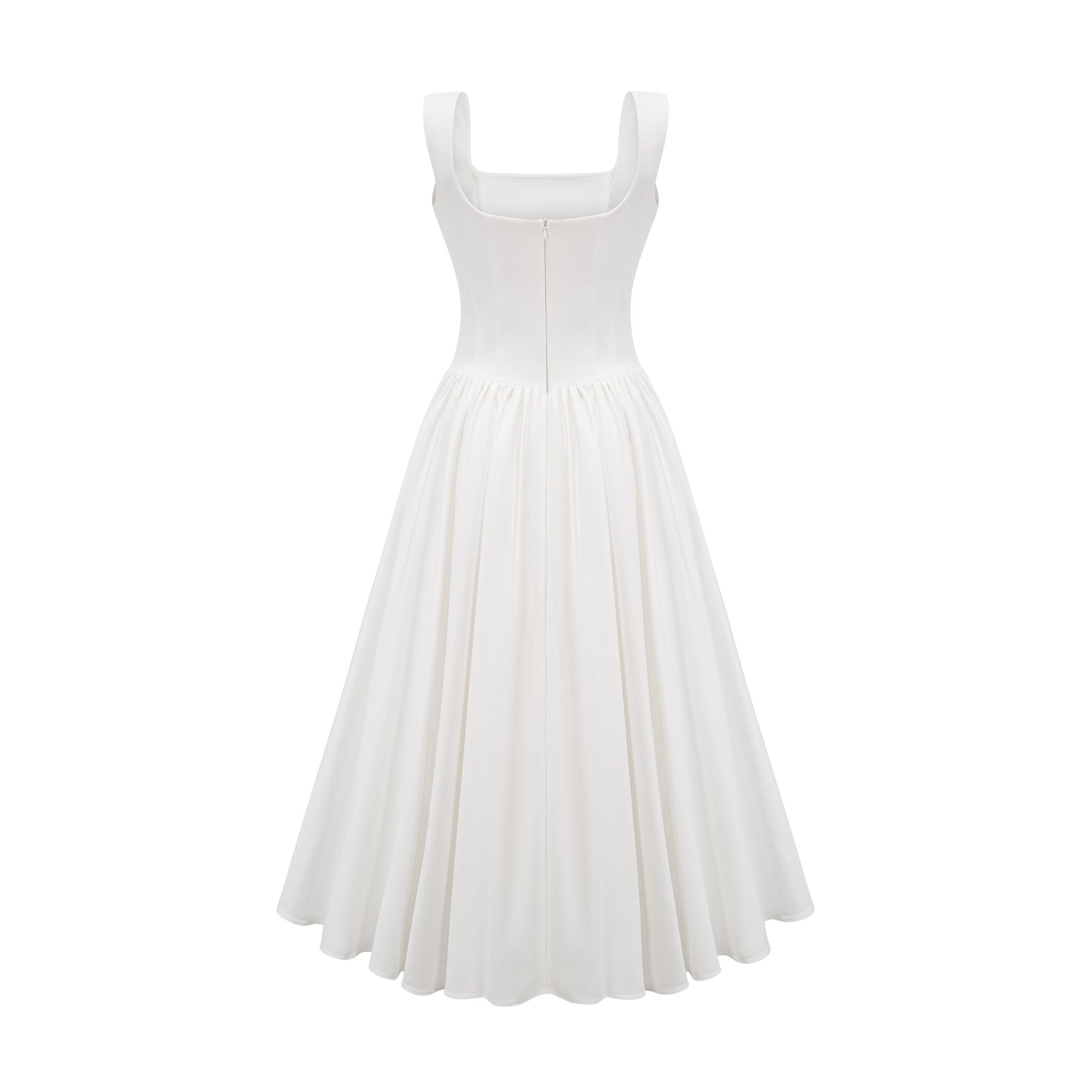 Sadie white pleated corset gown dress