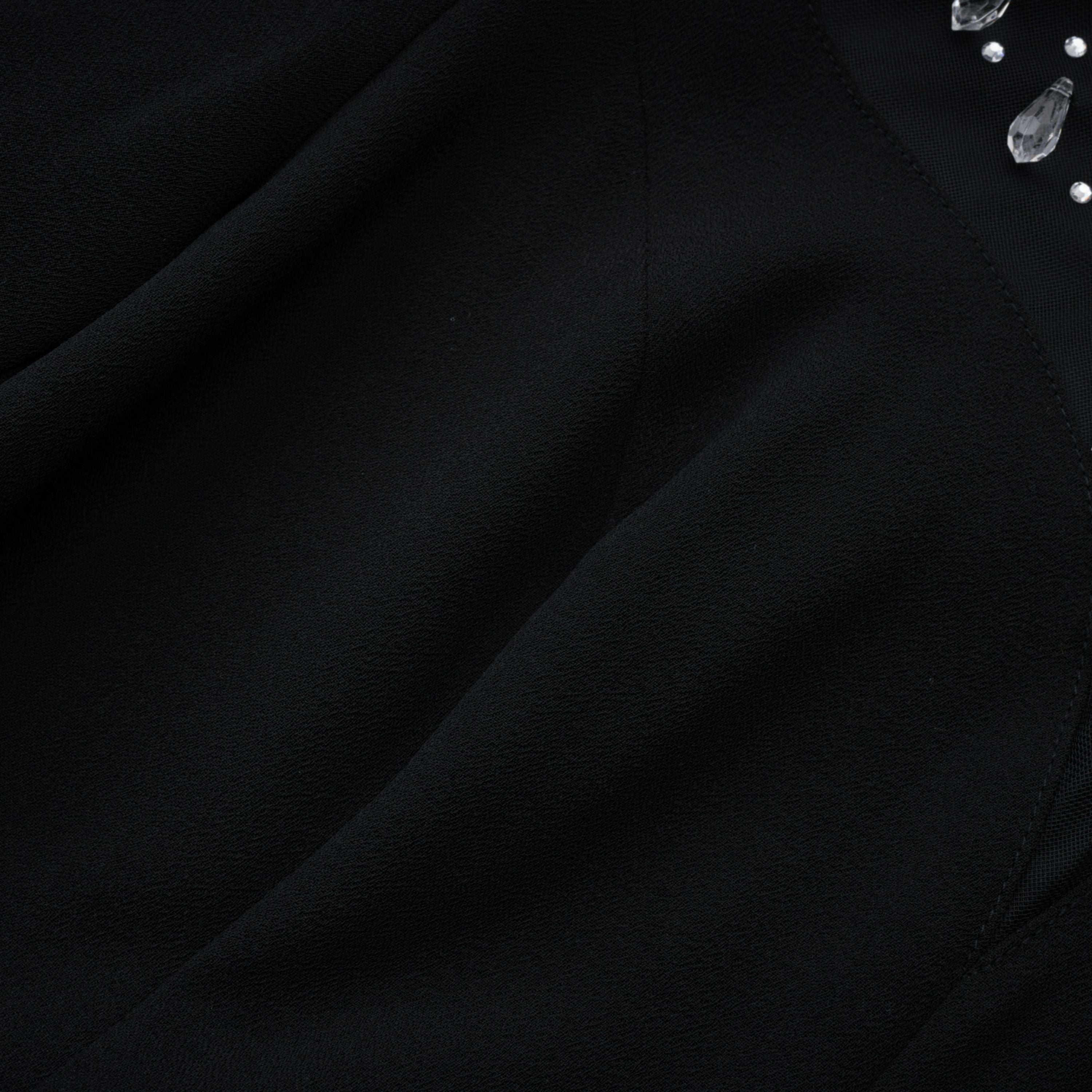 Oona Black Embellished Flared Maxi Gown