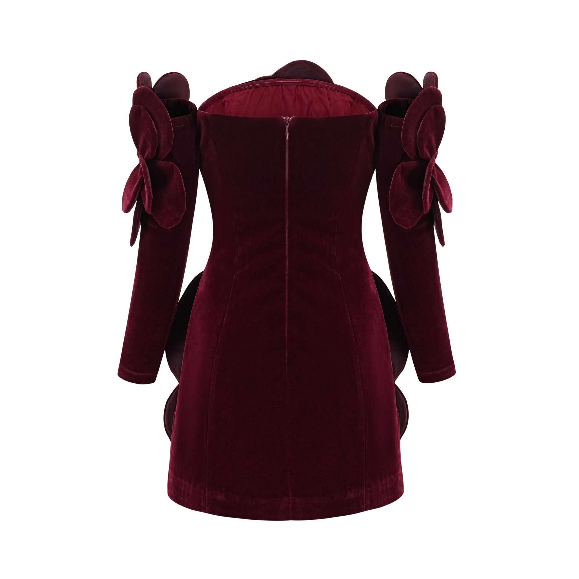 Azura – Minikleid mit Blumenapplikation in Rot