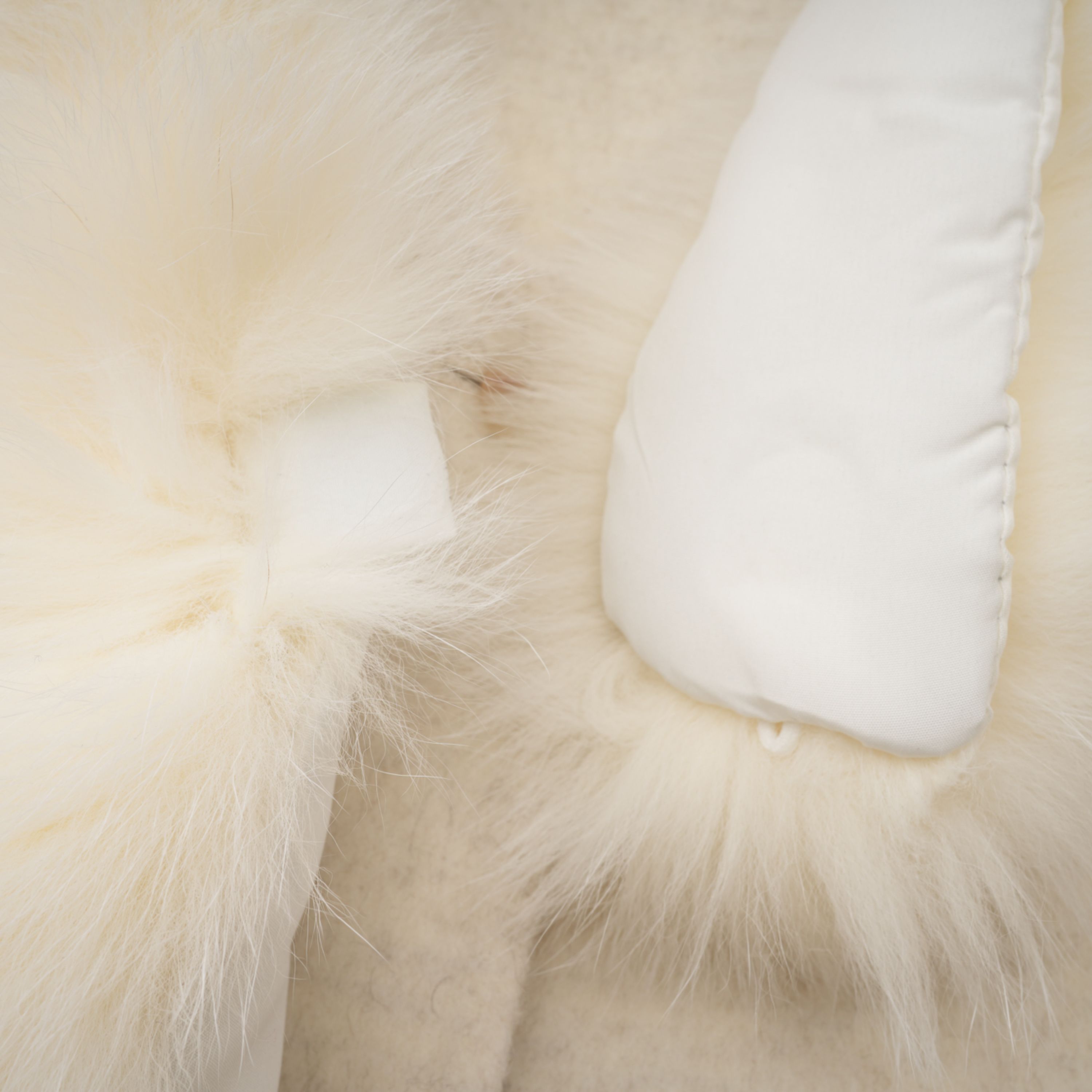 Cecilia White Belted Fur Trim Coat