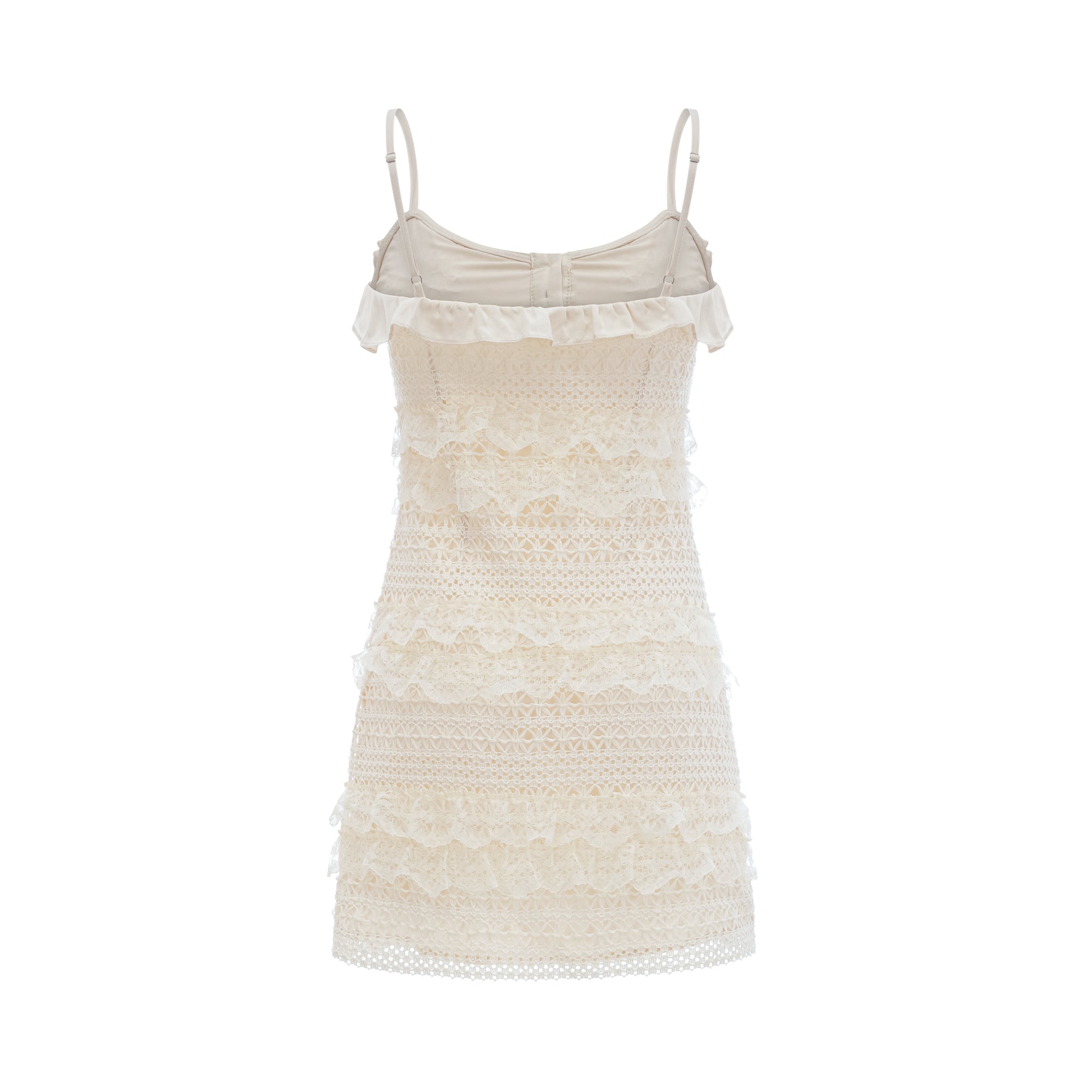 Aurelia lace ruffled mini dress