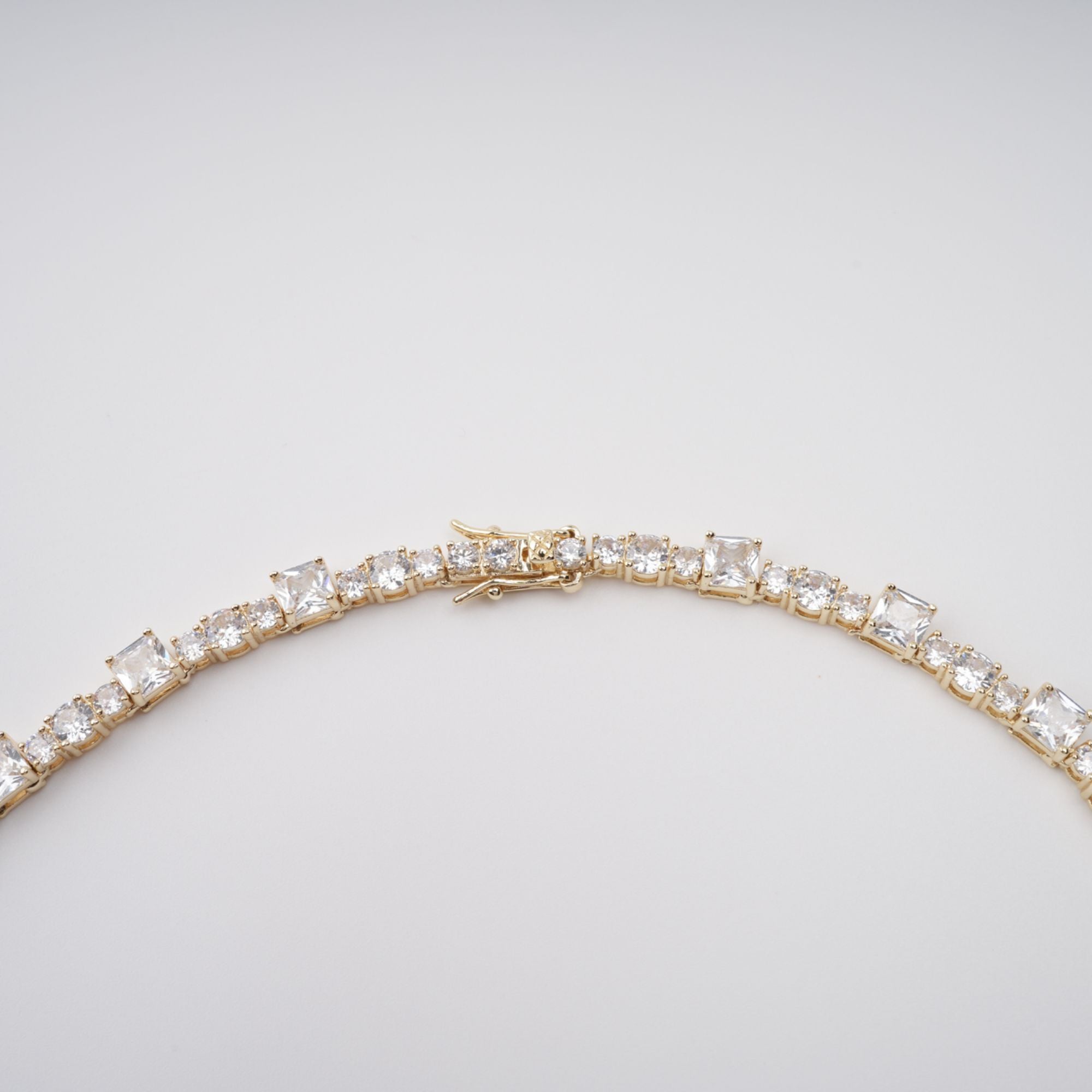 Clémence Gold Tone Oval Gemstone Pendant Necklace