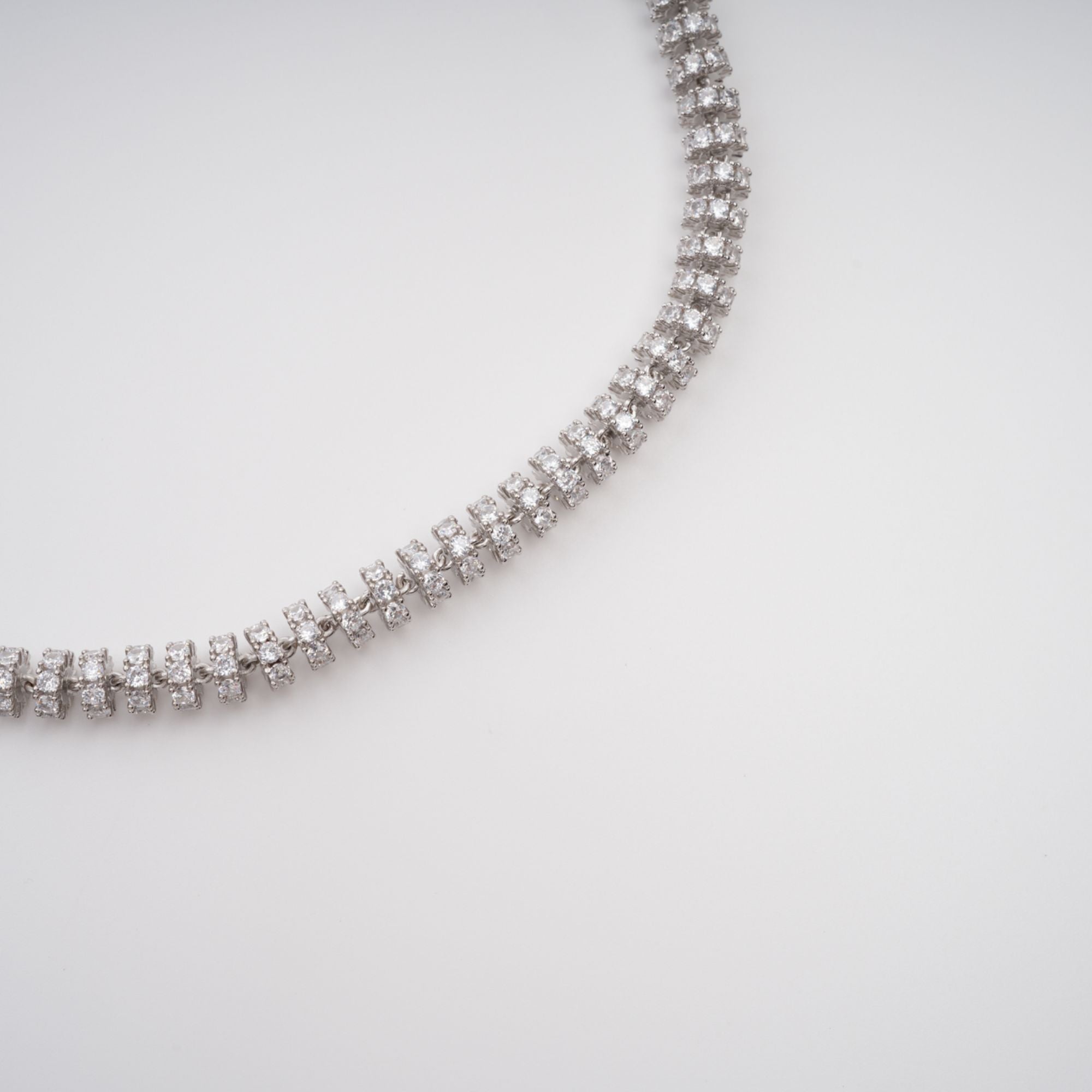 Sandrine Silver-Tone Crystal-Embellished Necklace