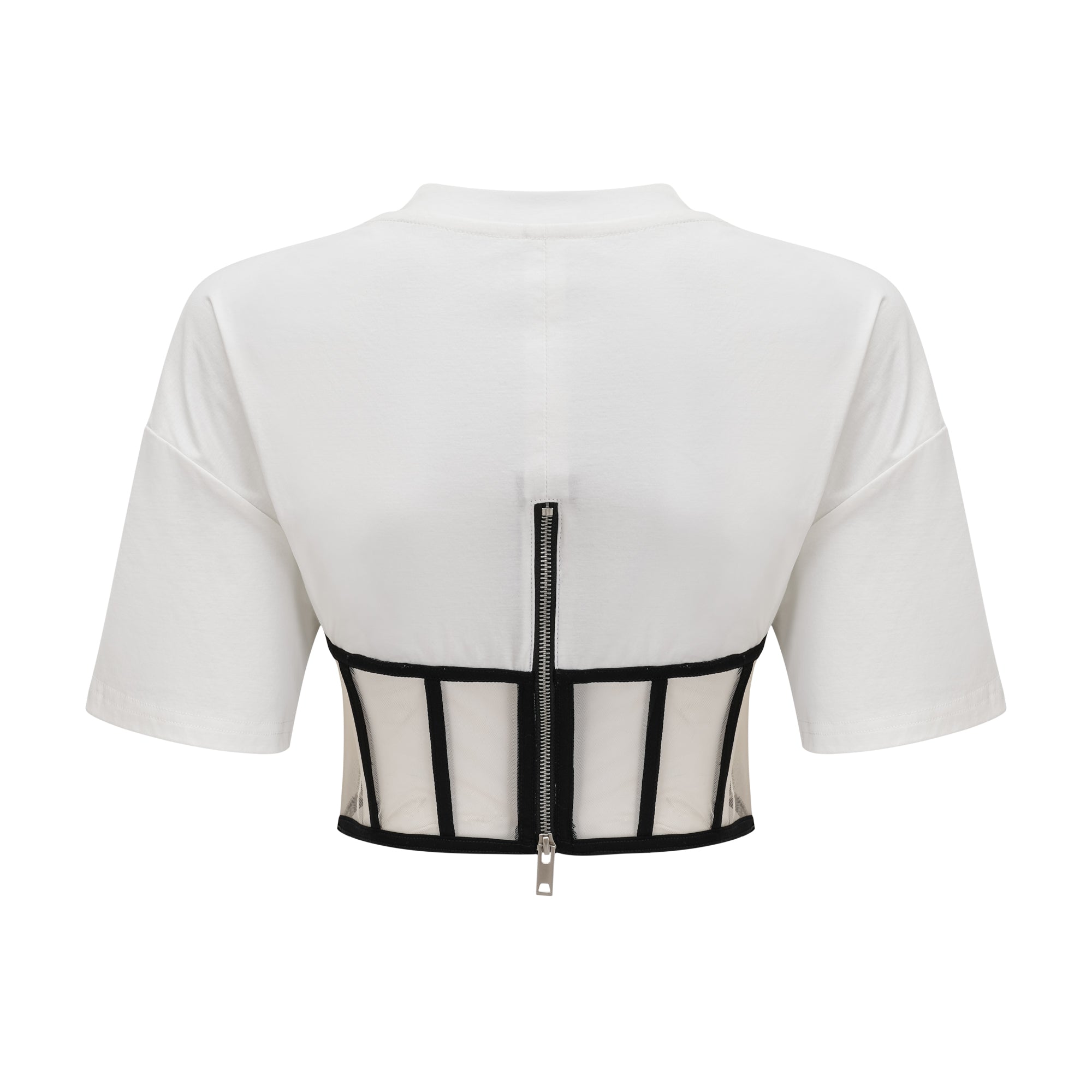 Hart semi-sheer cropped top