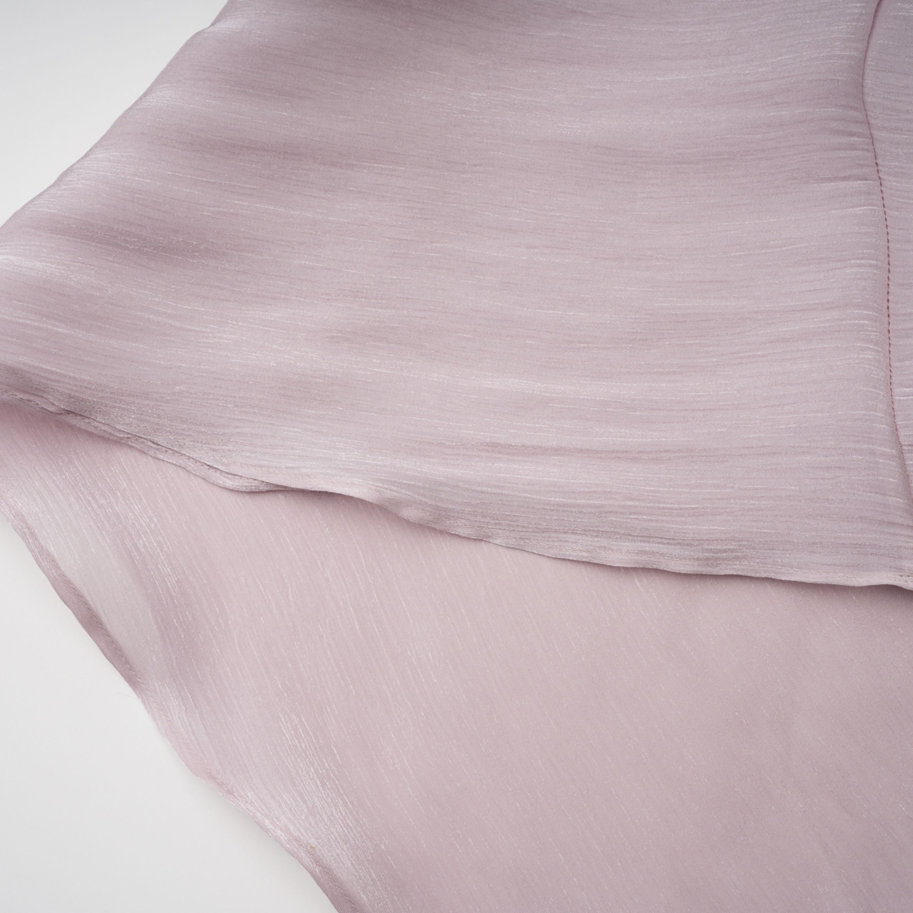 Nerida Silbernes Maxikleid mit Rollkragen und Rüschen