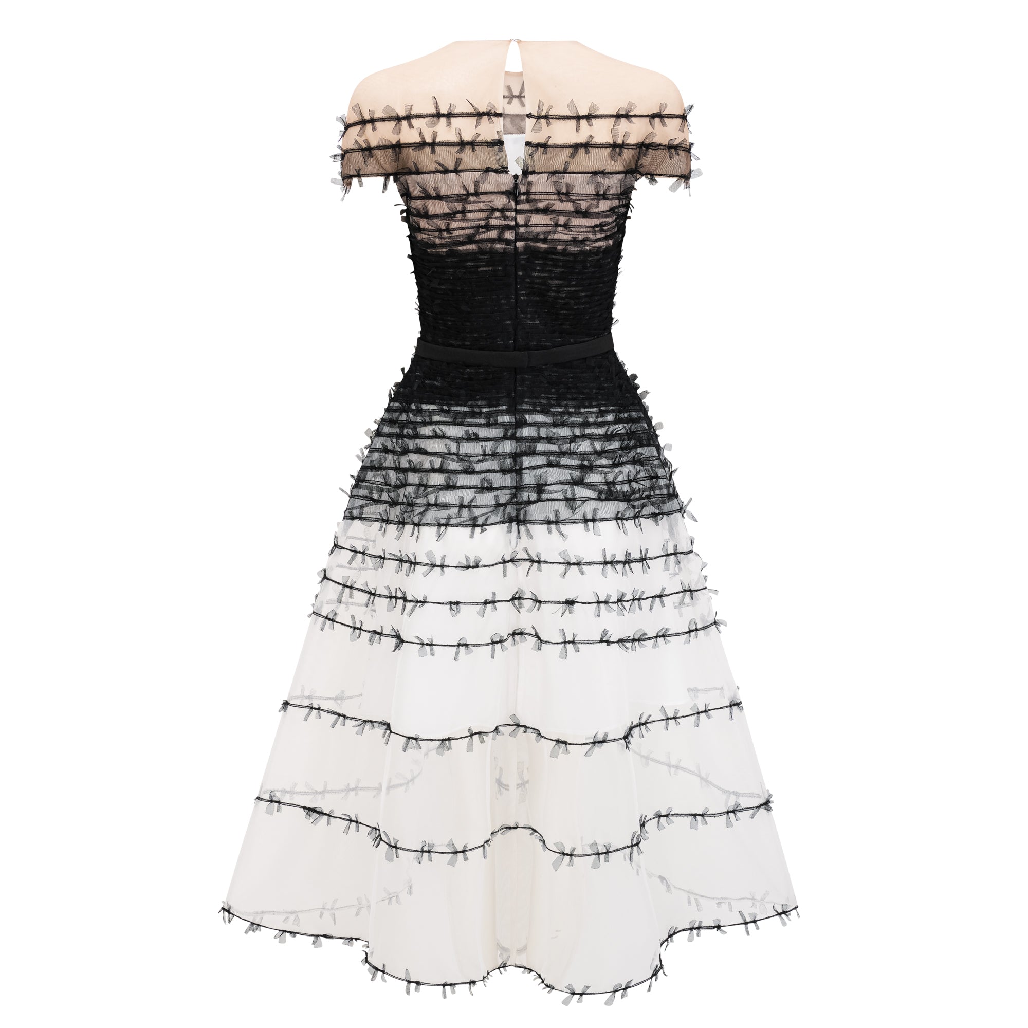 Eléonore Color Block Tulle Midi Dress