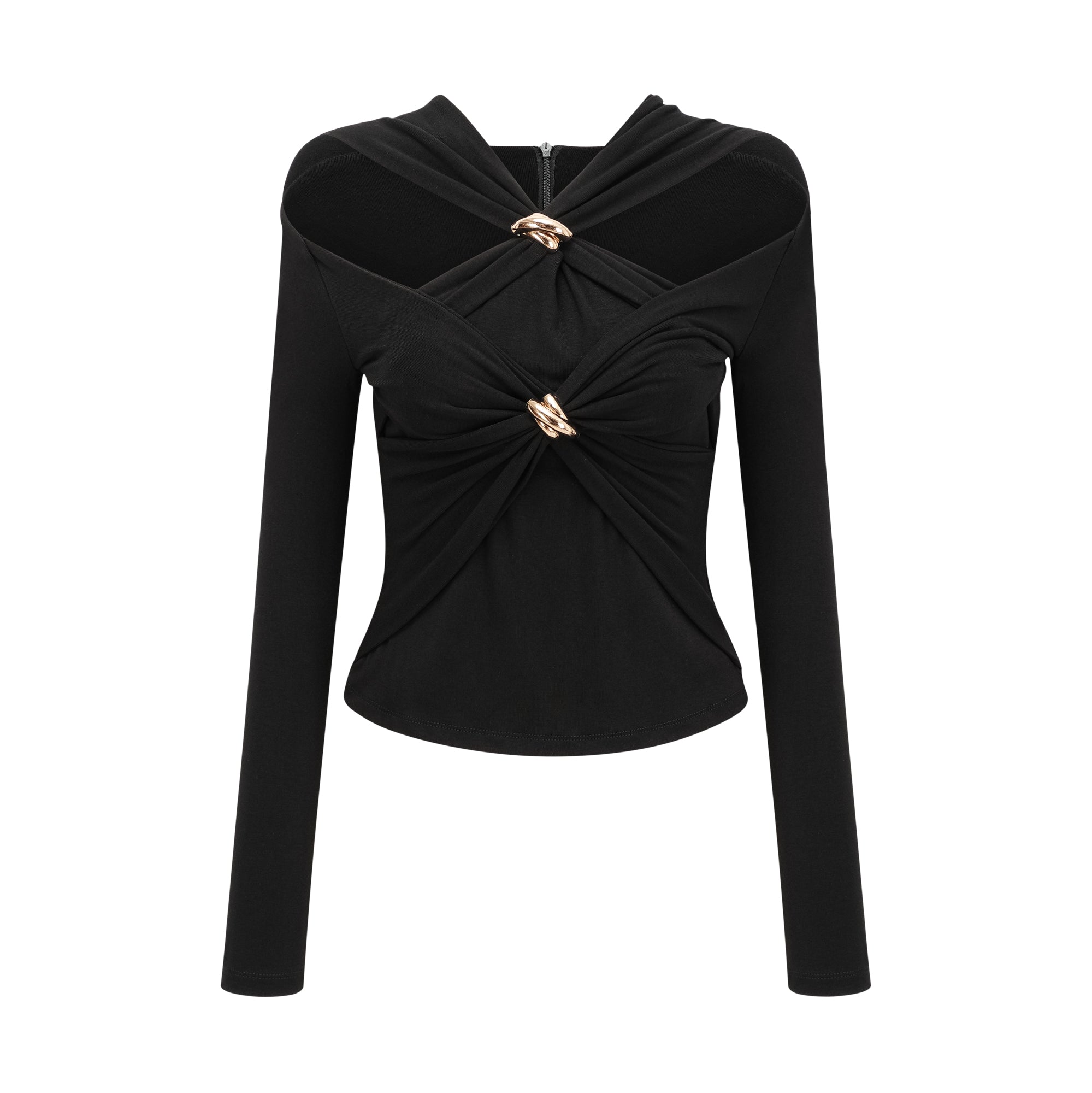 Top Clarabelle con cut-out effetto arricciato 