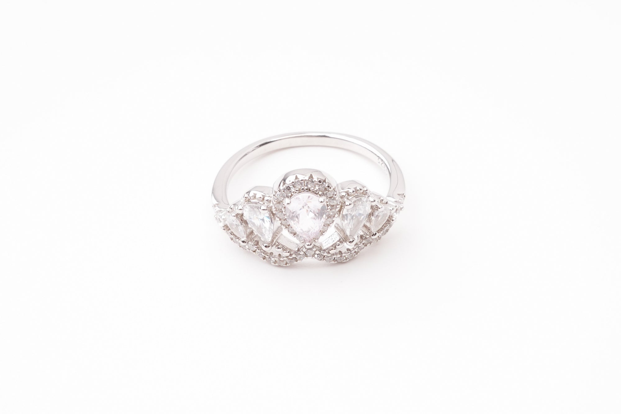 Carmen Pink Crown Silver Ring