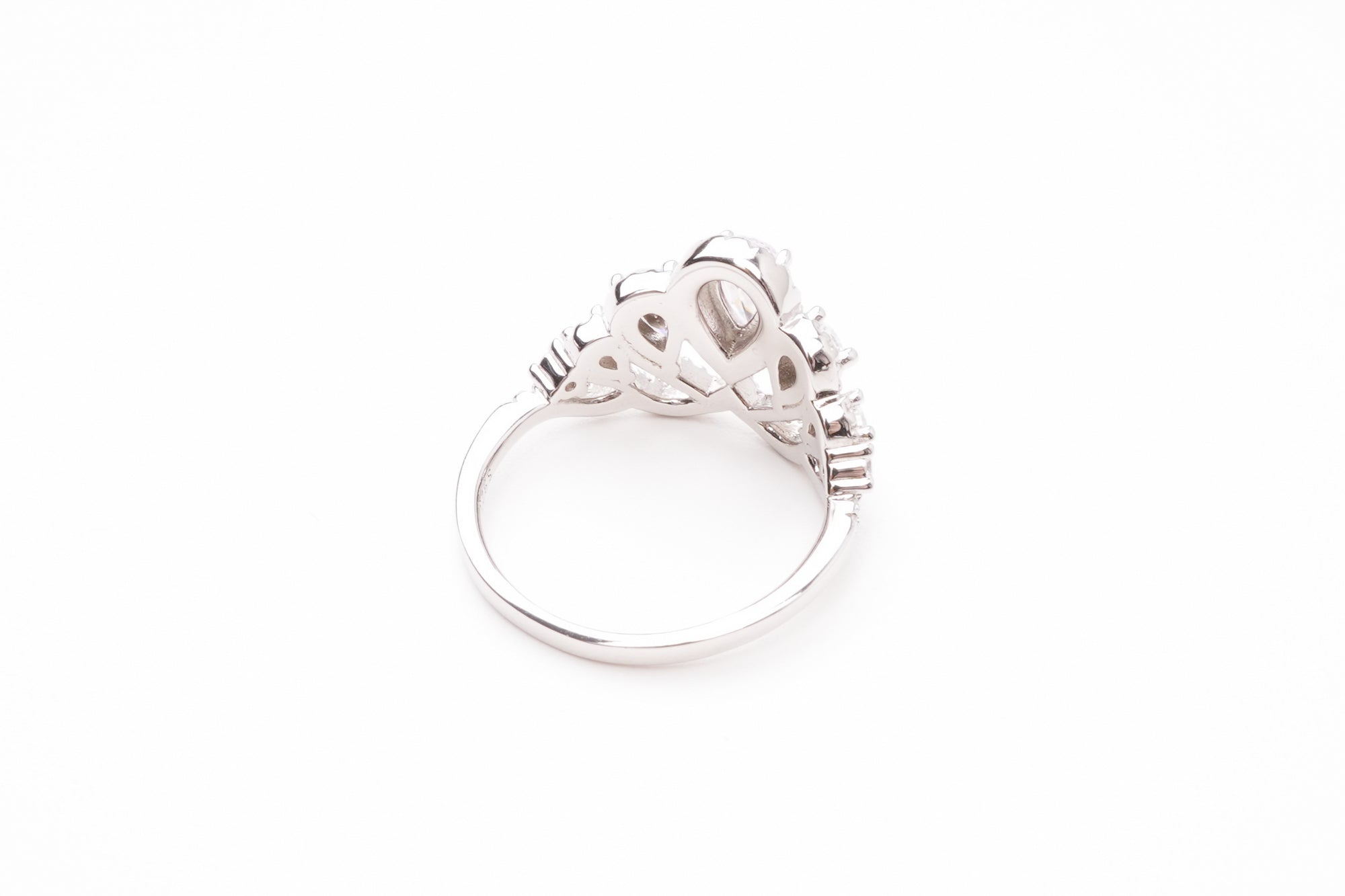 Carmen Pink Crown Silver Ring