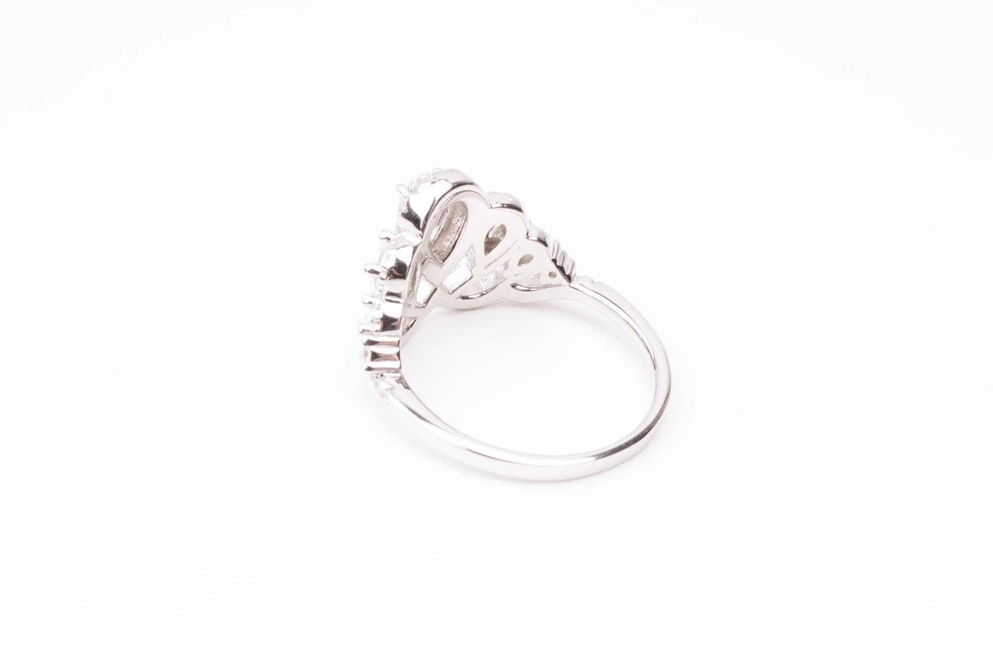 Carmen Pink Crown Silver Ring