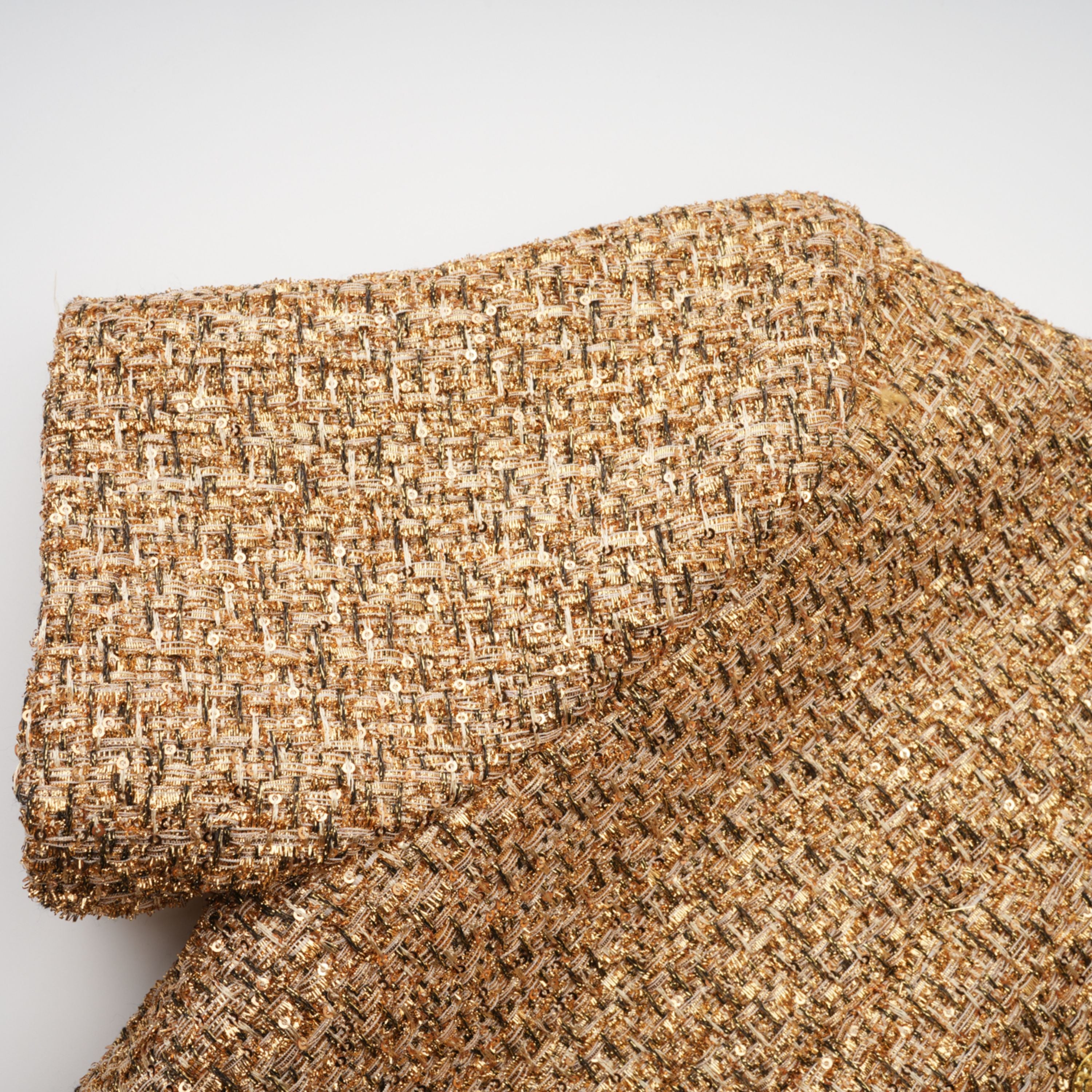 فستان قصير من التويد برقبة مستديرة من Arna Gold