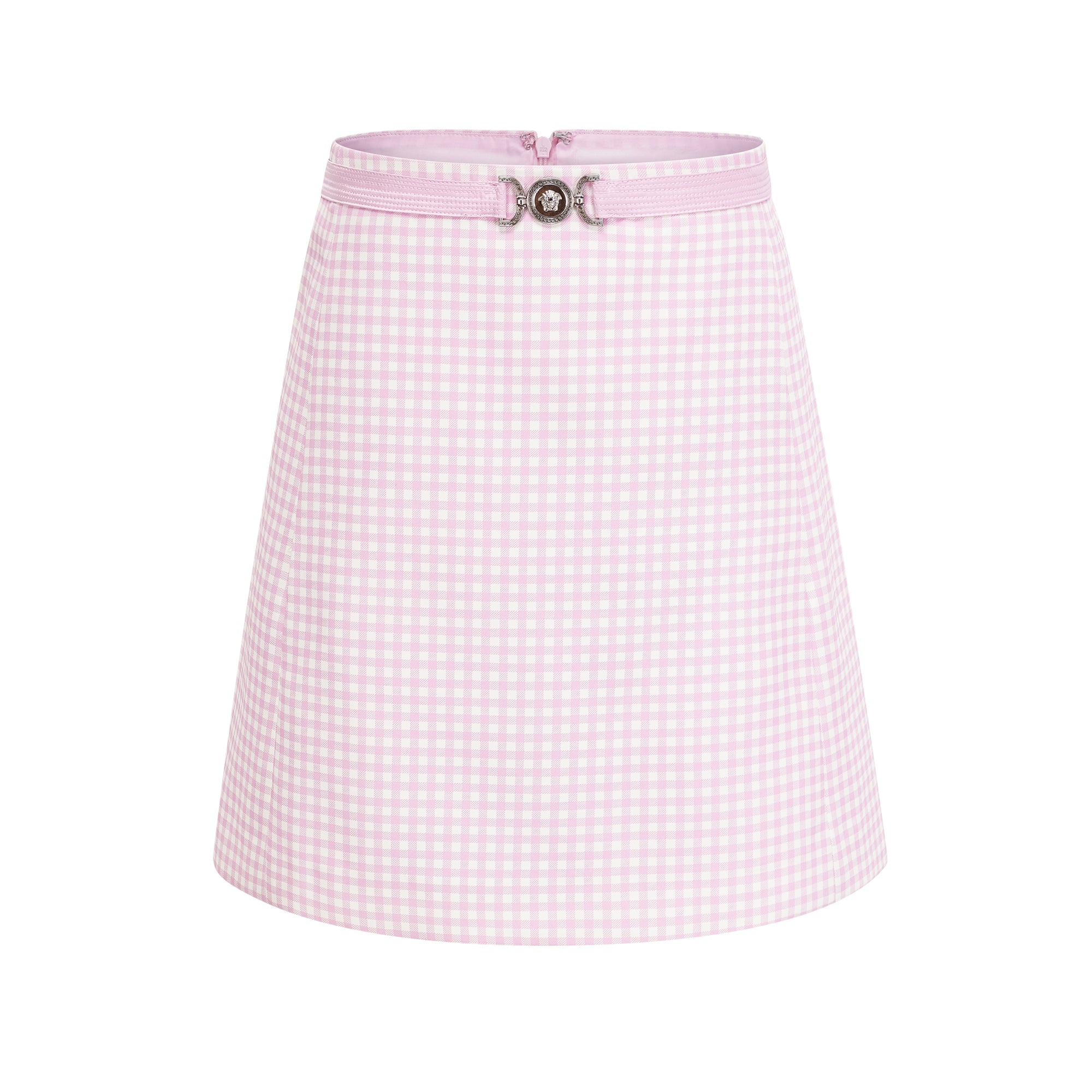 Sandrine gingham-check top & skirt matching set