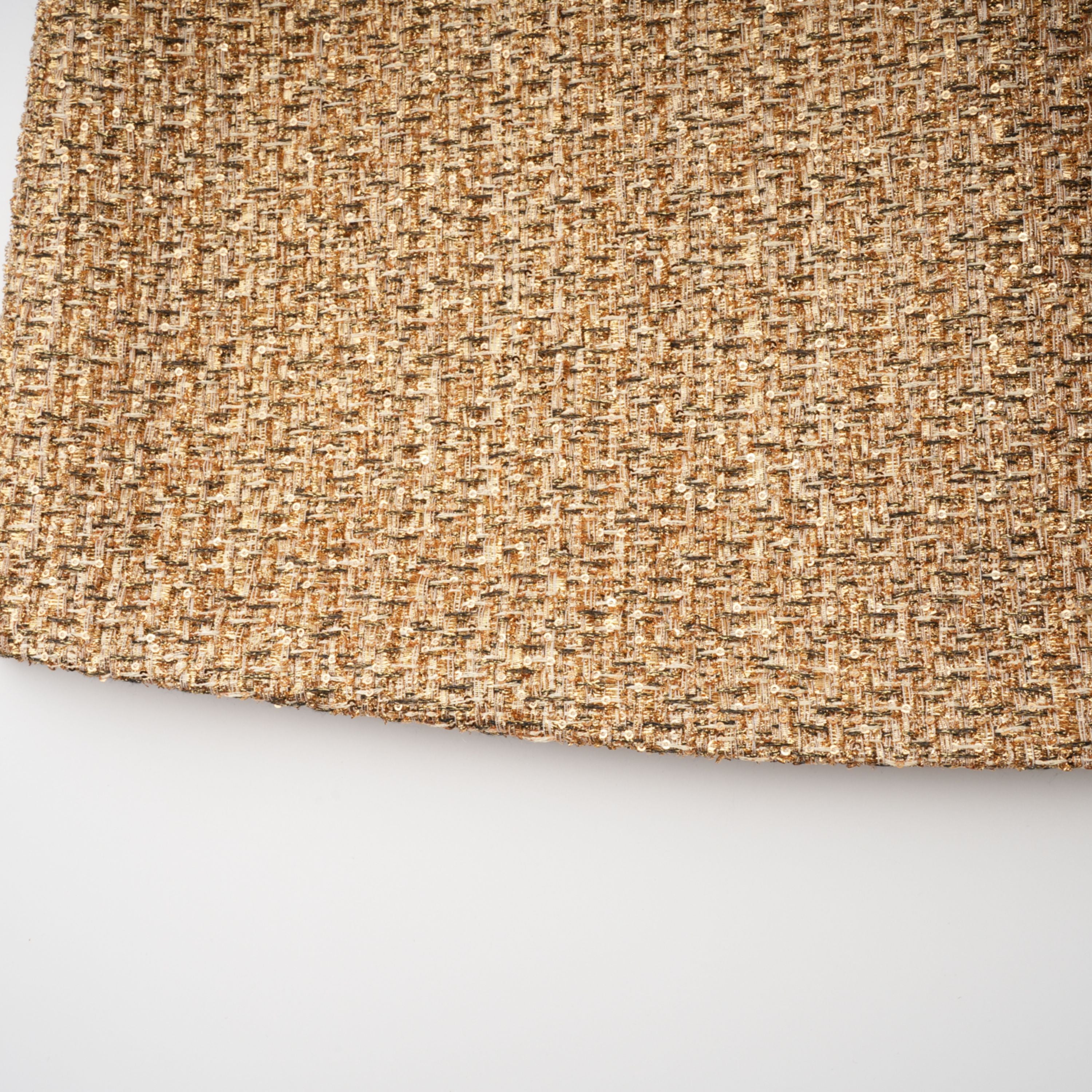 فستان قصير من التويد برقبة مستديرة من Arna Gold