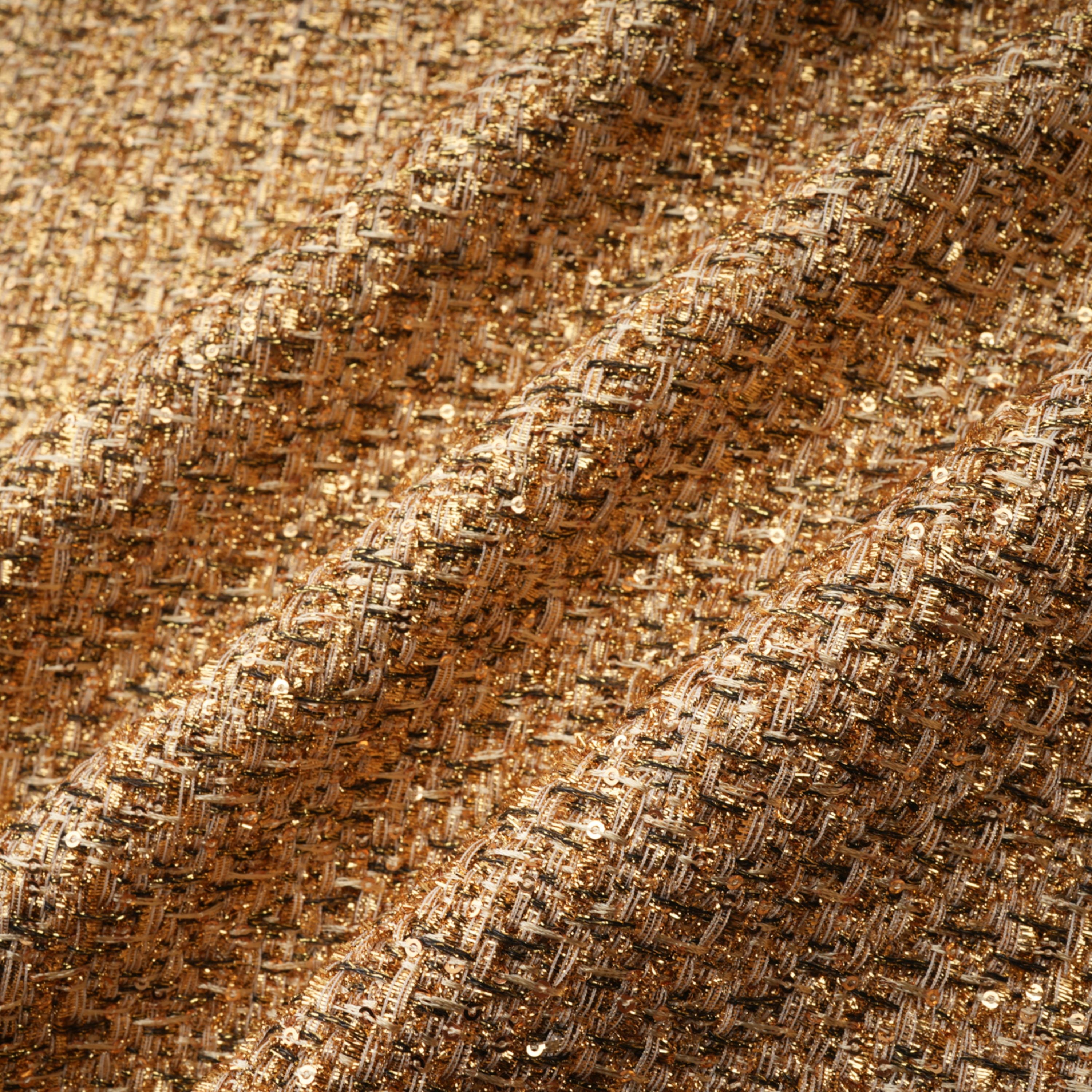 فستان قصير من التويد برقبة مستديرة من Arna Gold