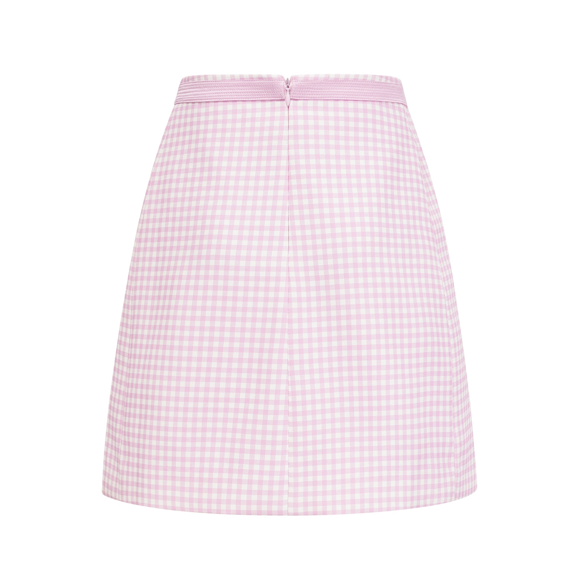 Sandrine gingham-check top & skirt matching set