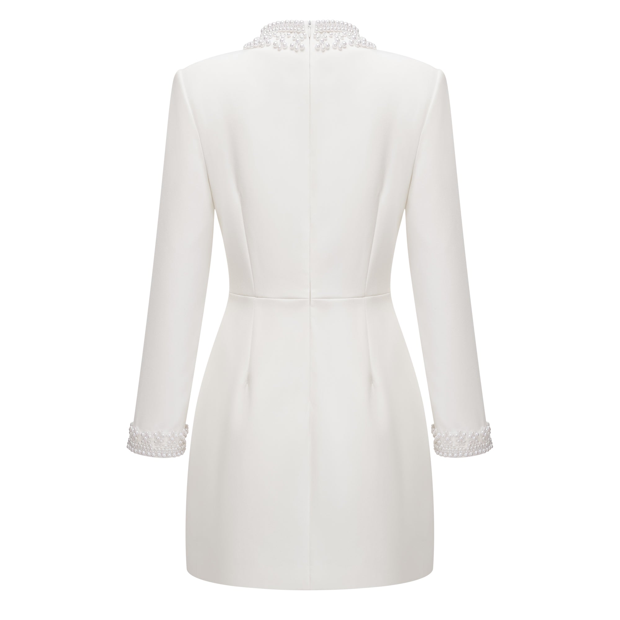 Bernadette White Faux Pearl Mini Dress (Final Sale-US Only)