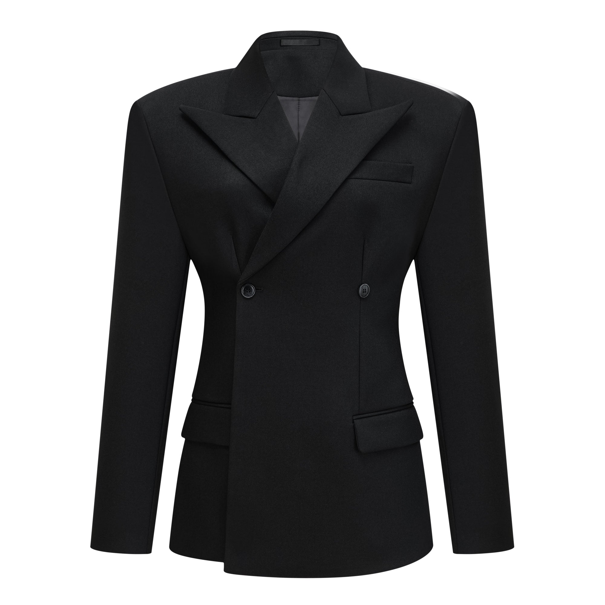 Dianthe Schwarzer, zweireihiger Oversize-Blazer