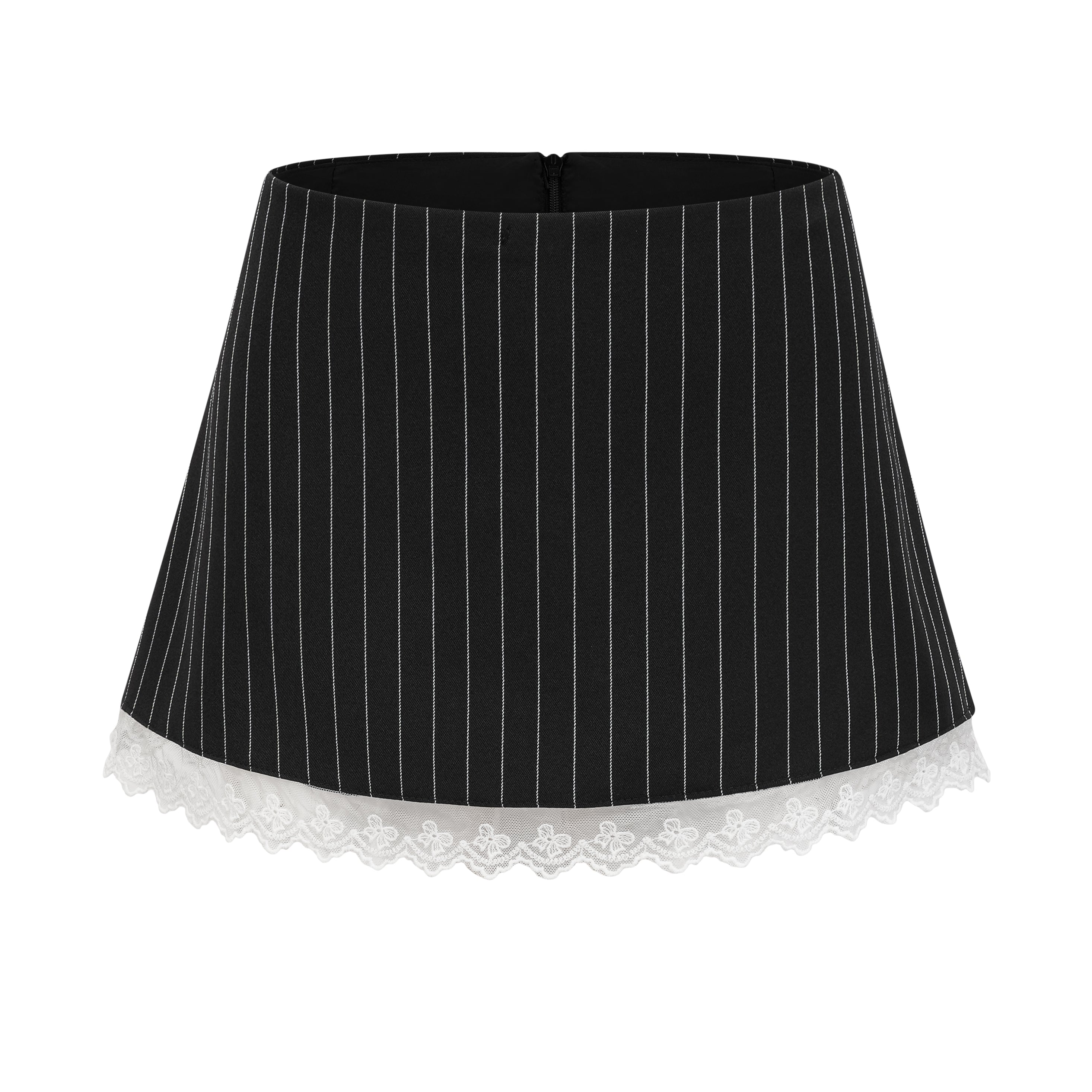 Ariane stripe printed a-line skirt